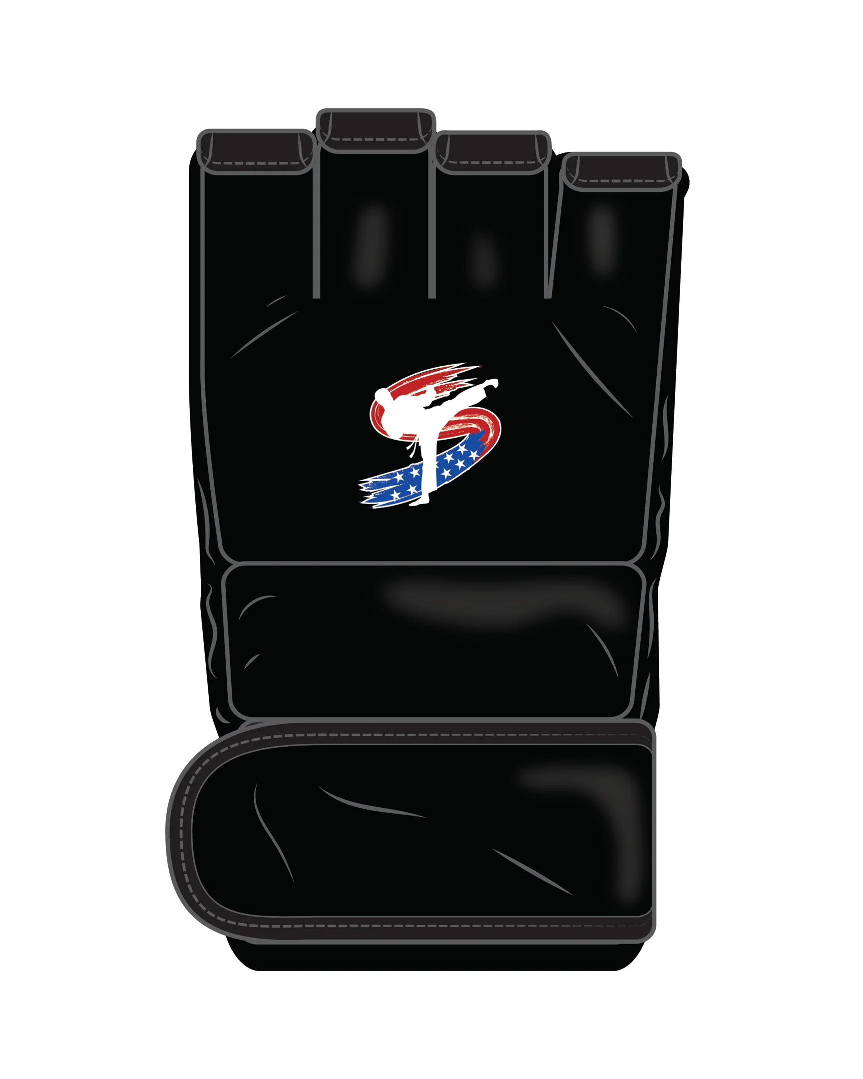 Custom Mma Open Palm Glove, Black