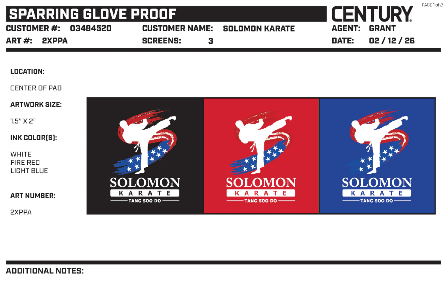 Century Glove Blank, Blue - Image 2