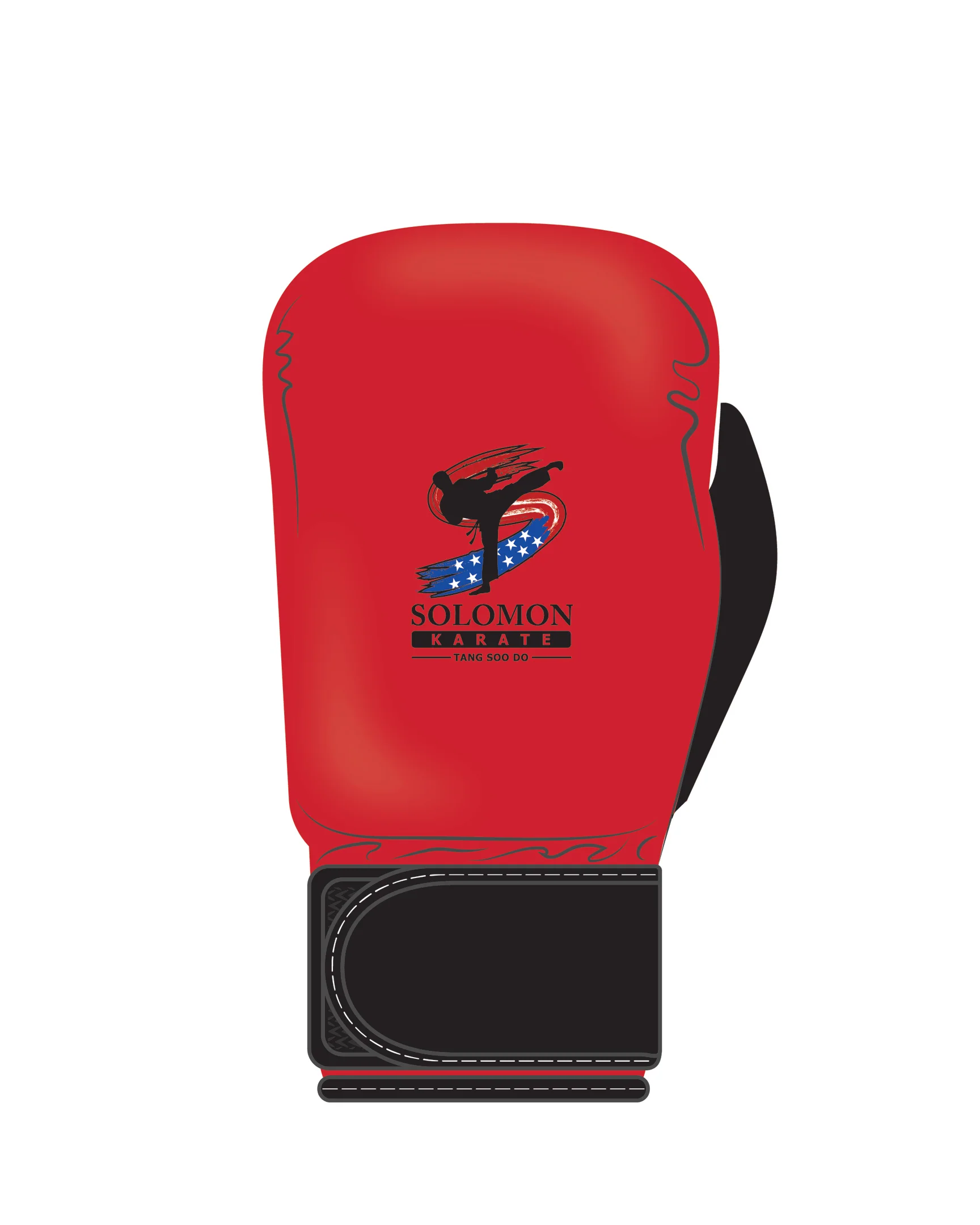 Youth Boxing Glove -custom, Red/Black