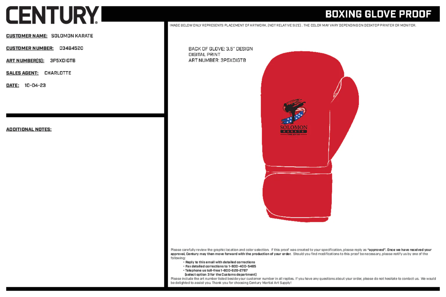 Youth Boxing Glove -custom, Red/Black - Image 2