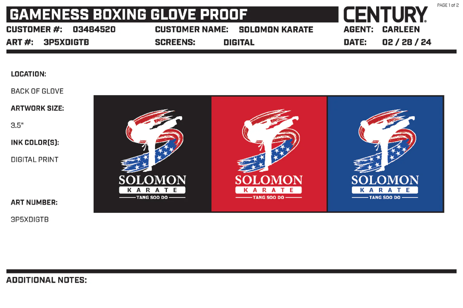 Gameness Boxing Glove Custom, Red - Image 2