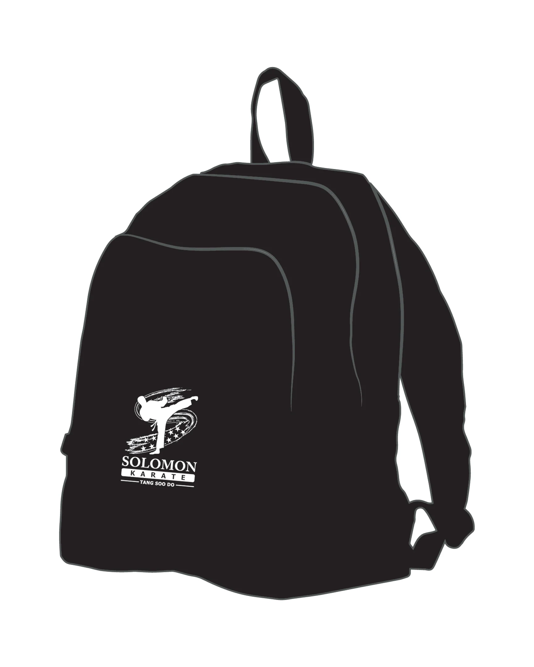 CUSTOM BACK PACK BLK, Black