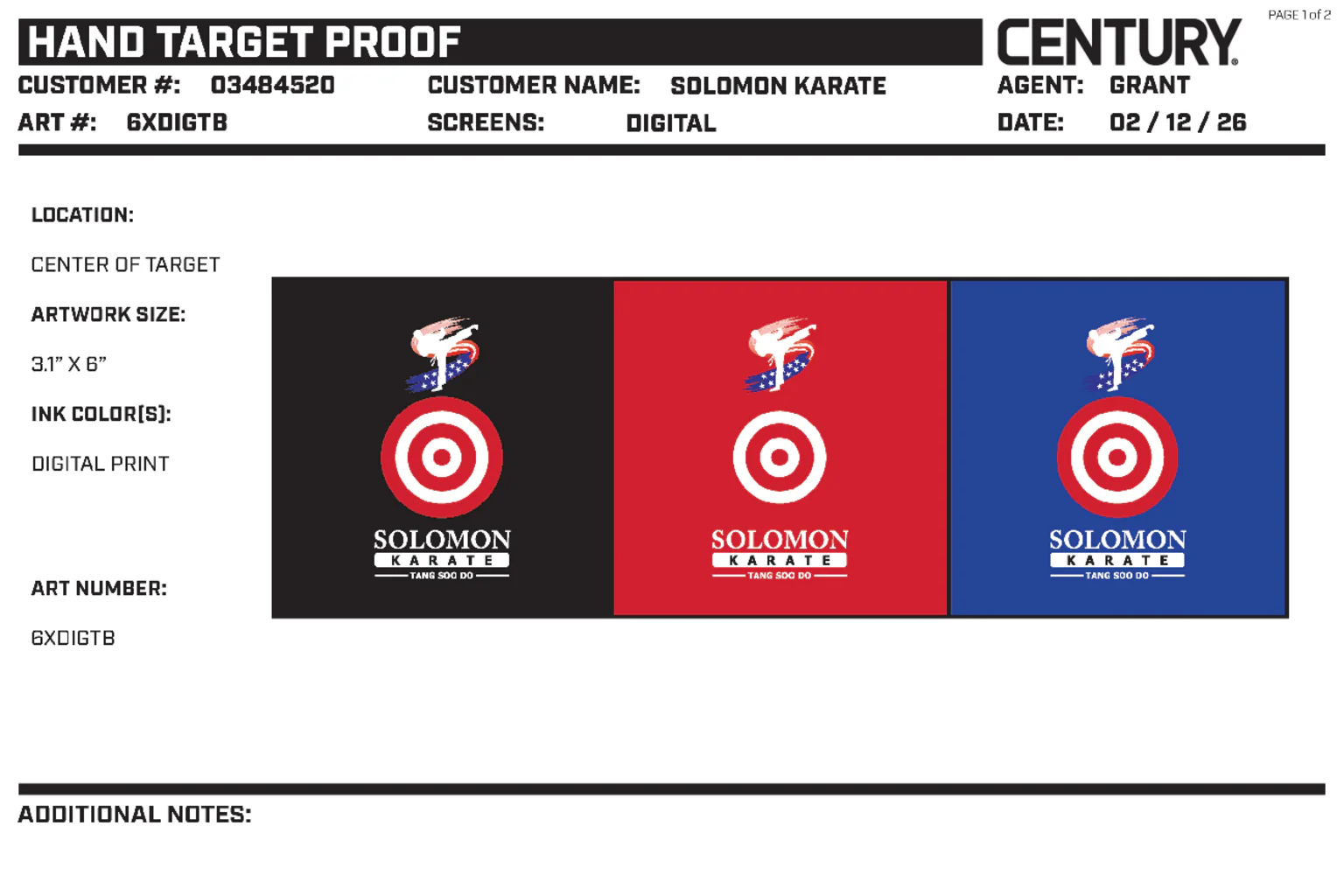 CUSTOM HAND TARGET Black, Blue - Image 2