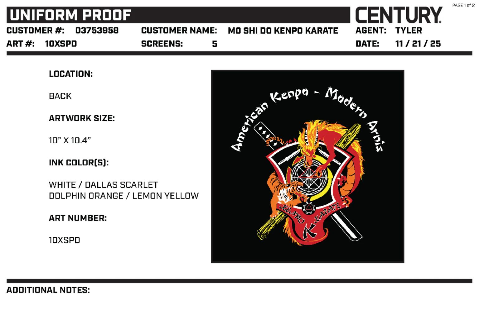 6oz Lightweight Student Jacket Custom, Black - Image 2