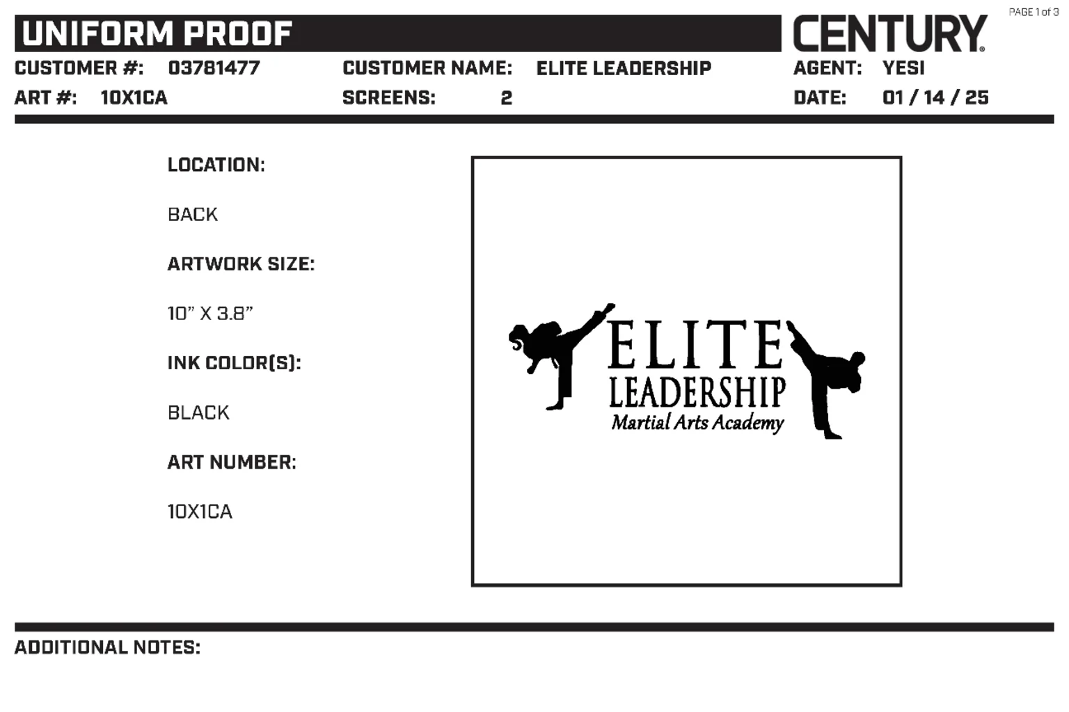 Student Elastic Uniform, Black - Image 2