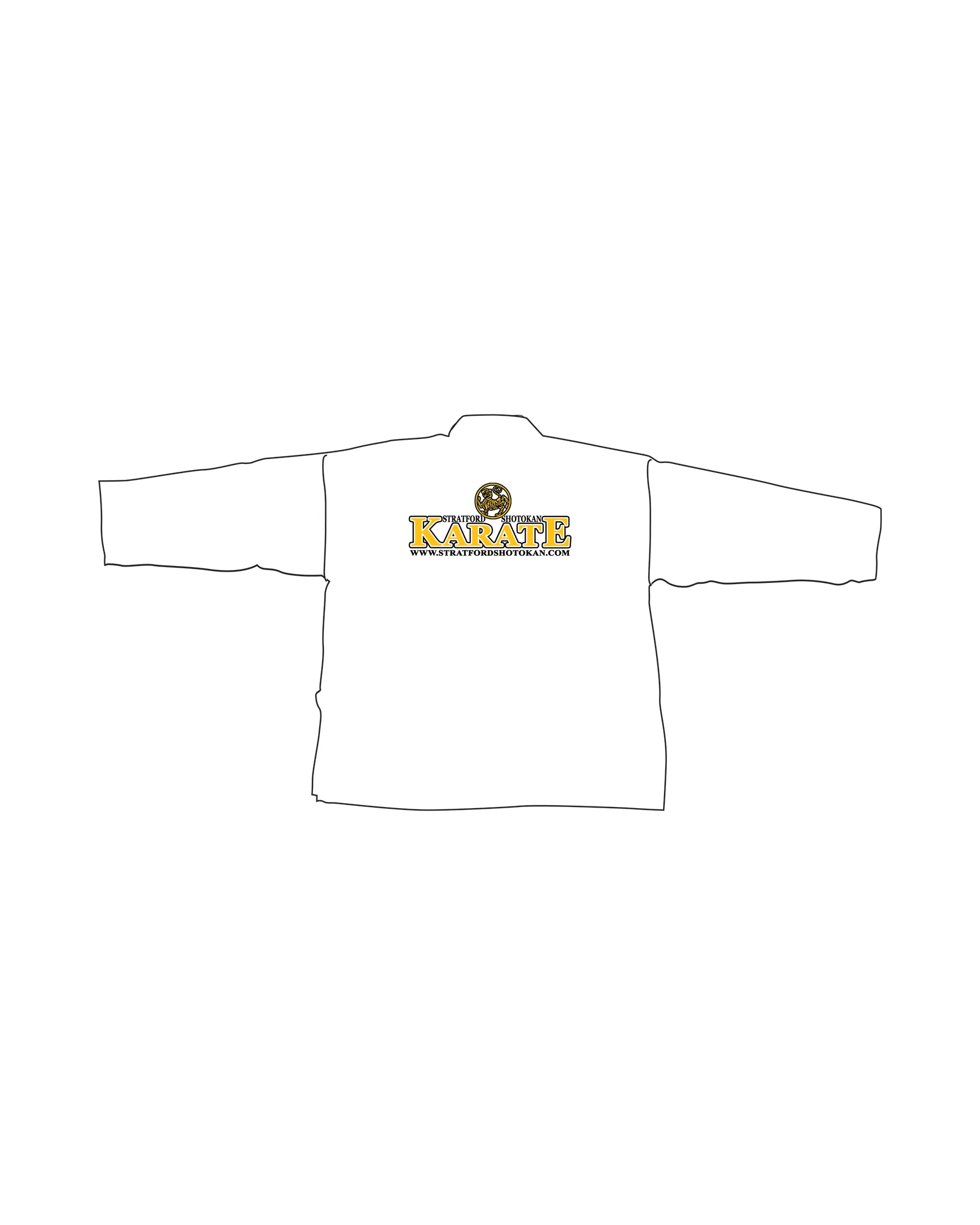 Student Elastic Uniform, White