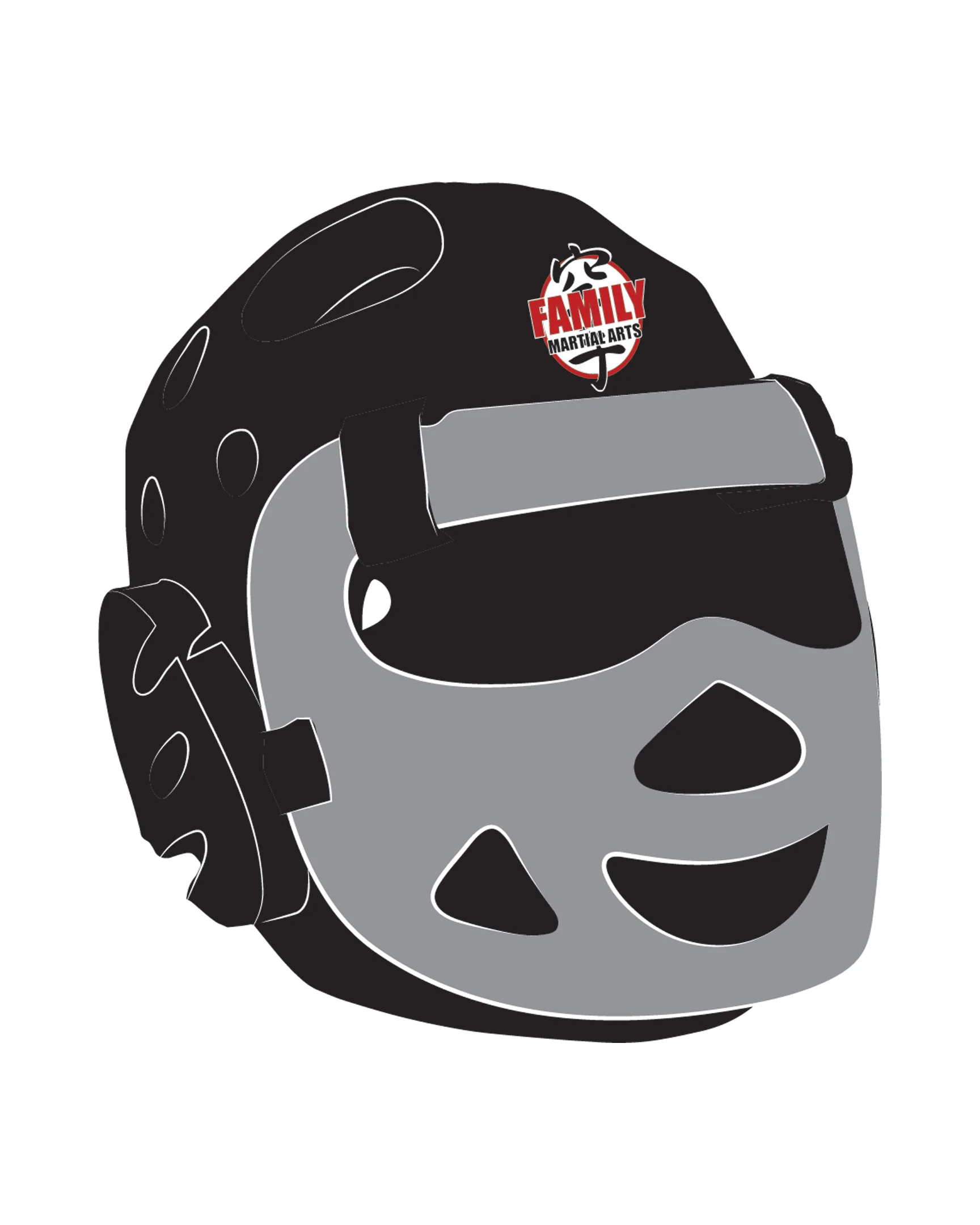 Headgear with shield Custom, Black