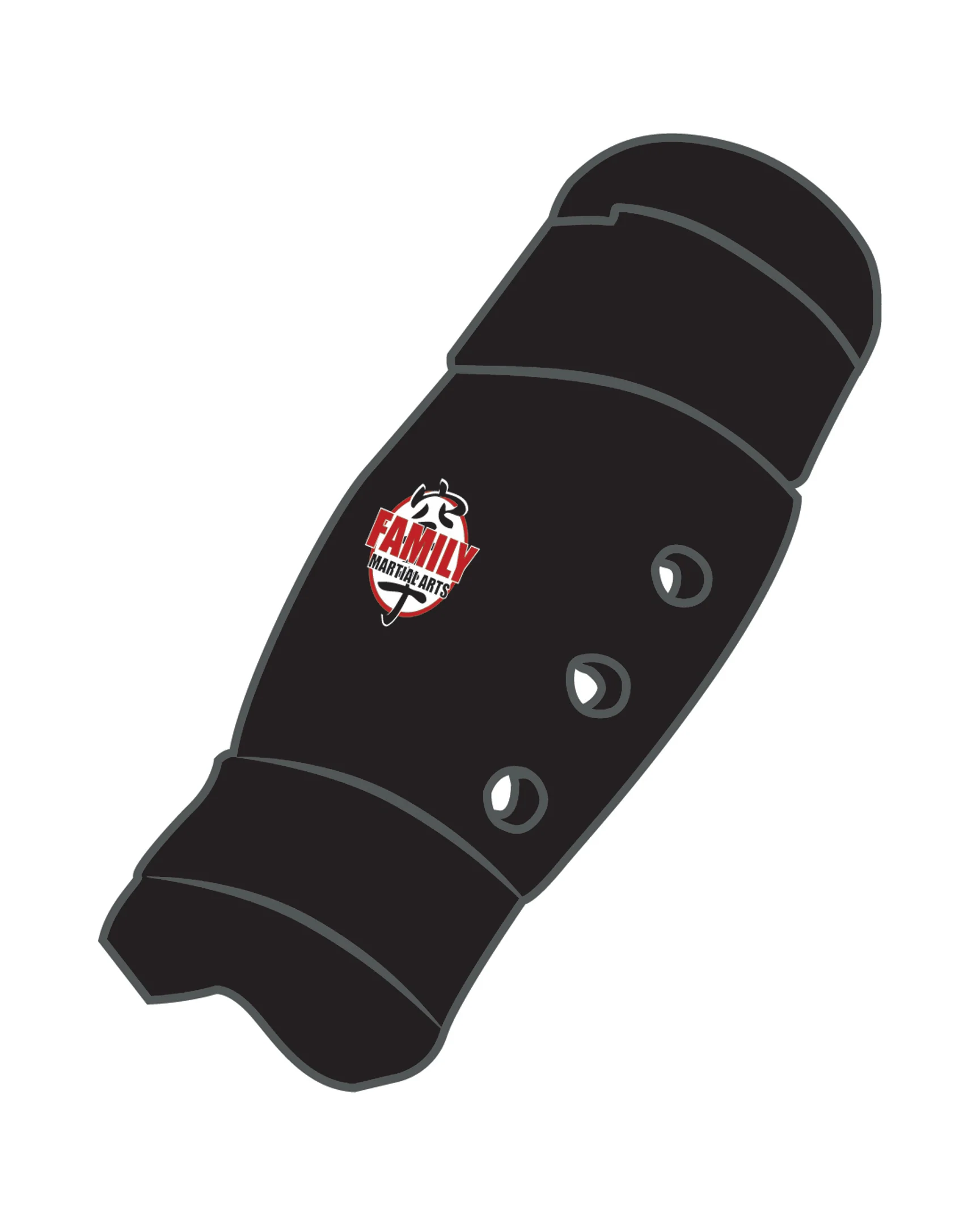 Shin Guard Custom, Black