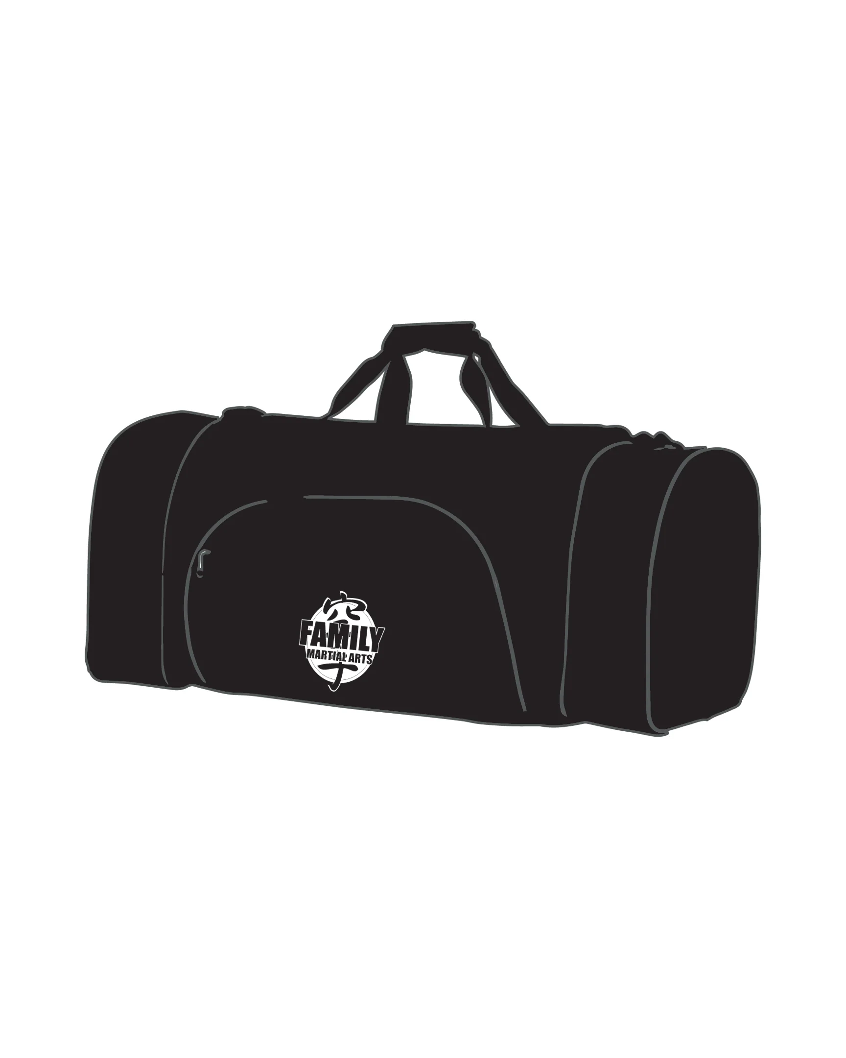 CUSTOM DUFFEL BAG BLACK, Black