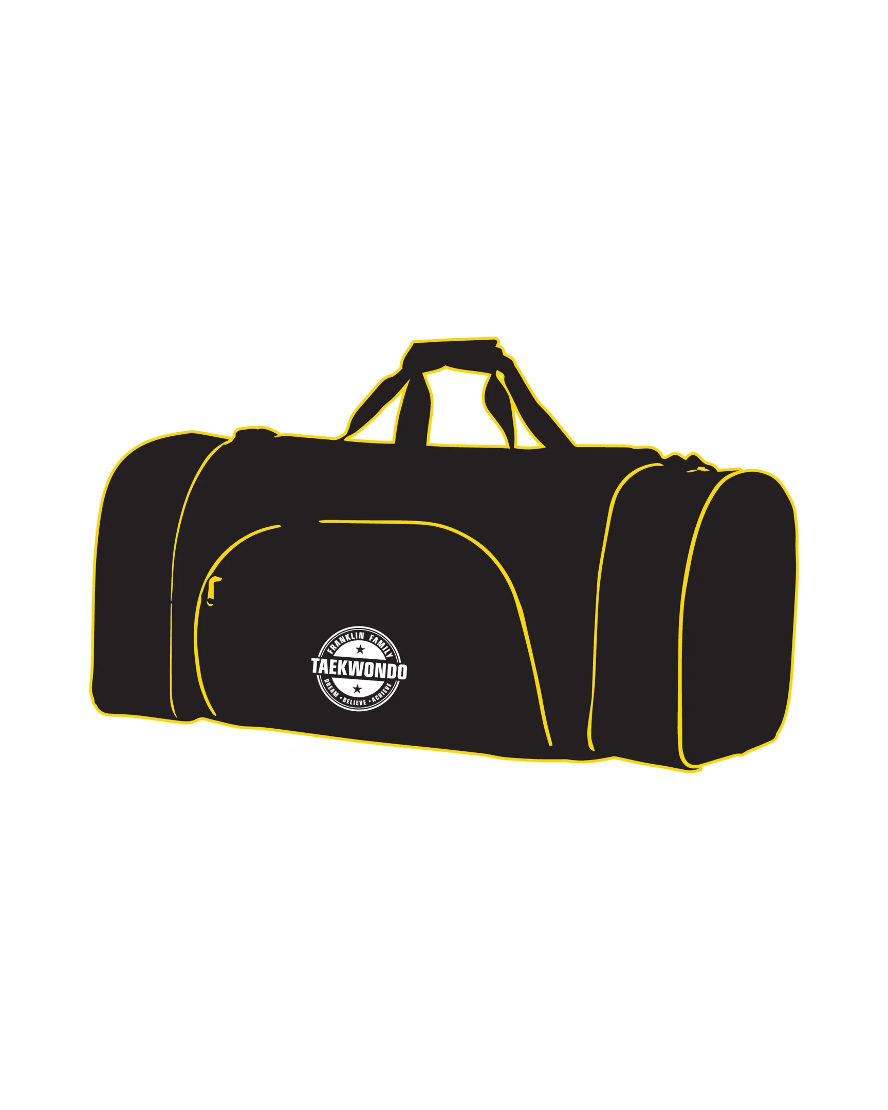 CUSTOM C GEAR DUFFLE BAG, Black/Yellow