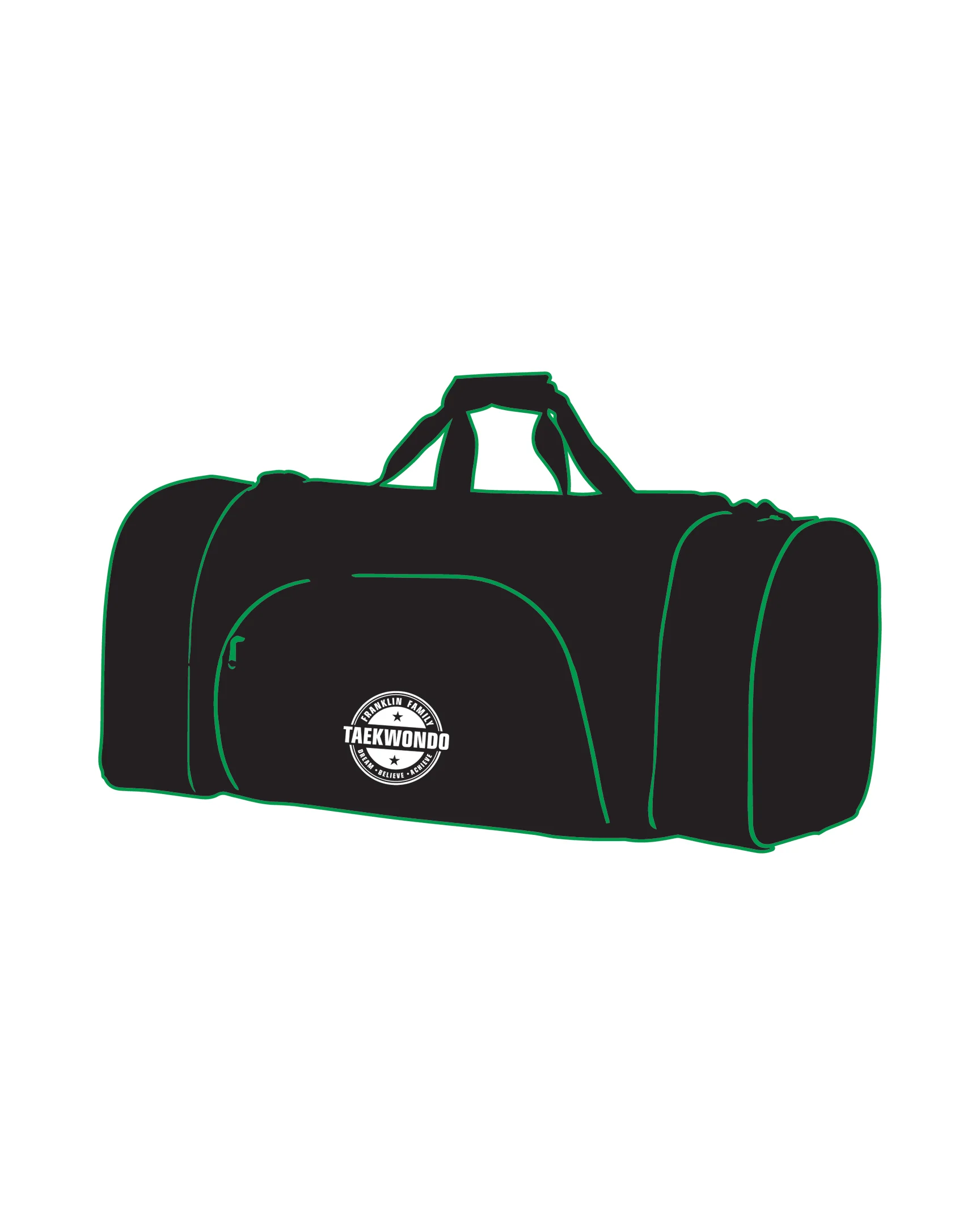 CUSTOM C GEAR DUFFLE BAG, Black/Green