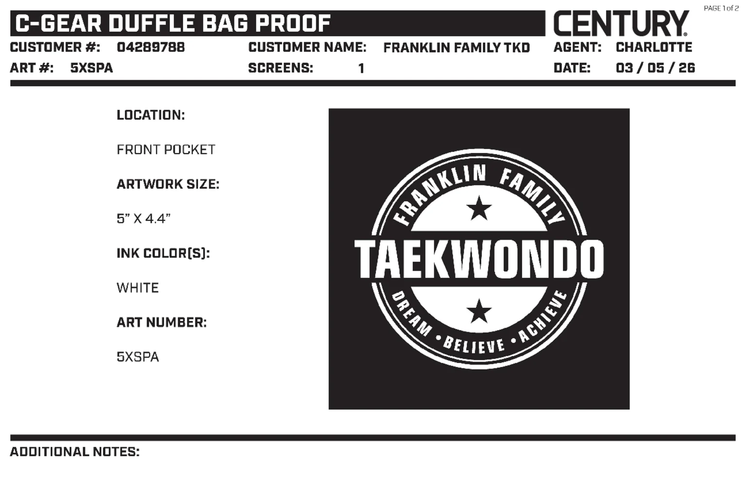 CUSTOM C GEAR DUFFLE BAG, Black/Red - Image 2