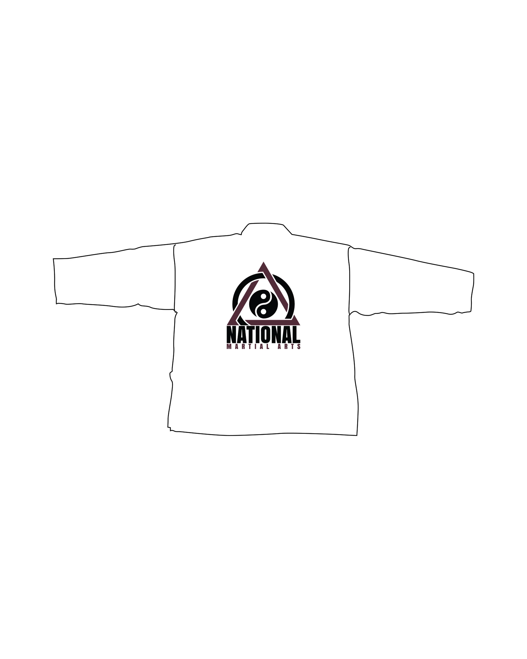 Custom Tsd Gup Traditional Jacket, White/Red