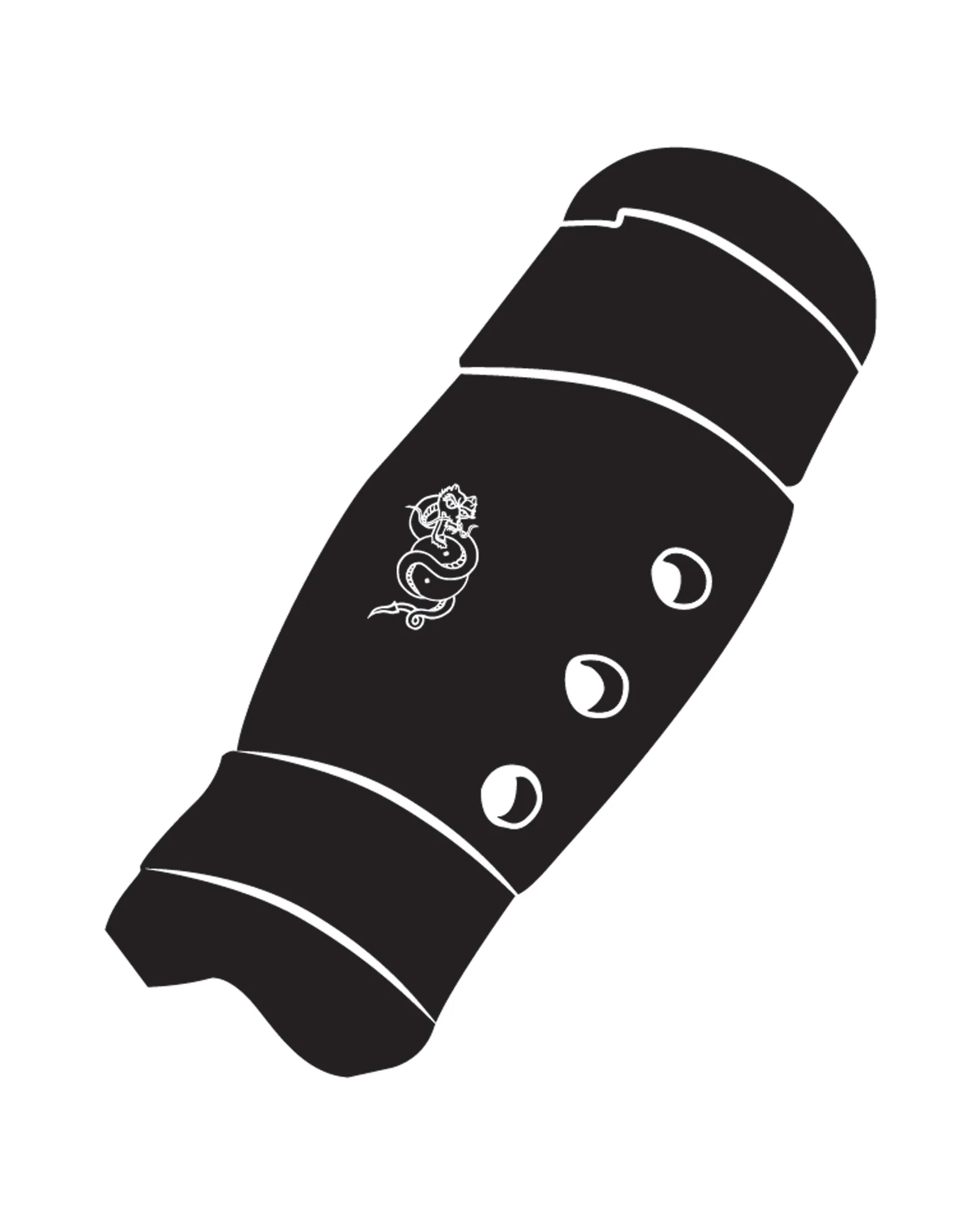 Shin Guard Custom, Black