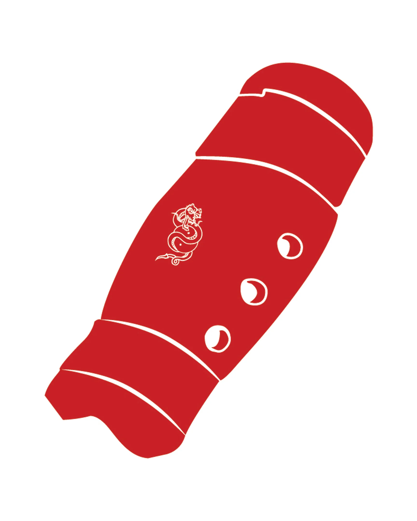 Shin Guard Custom, Red