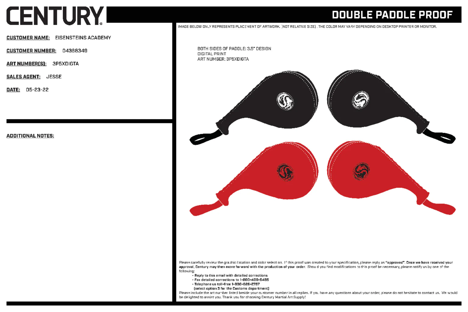 ADULT DOUBLE PADDLE CUSTOM, Black - Image 2