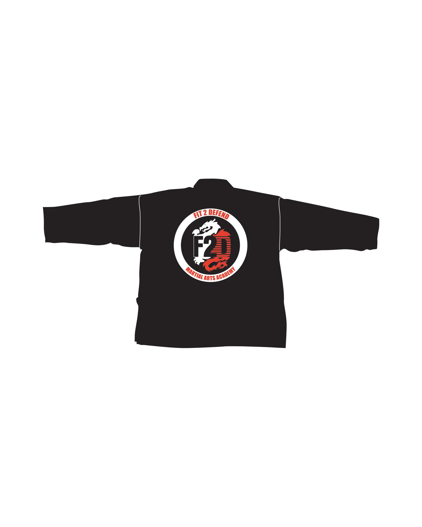 6oz Lightweight Student Jacket Custom, Black