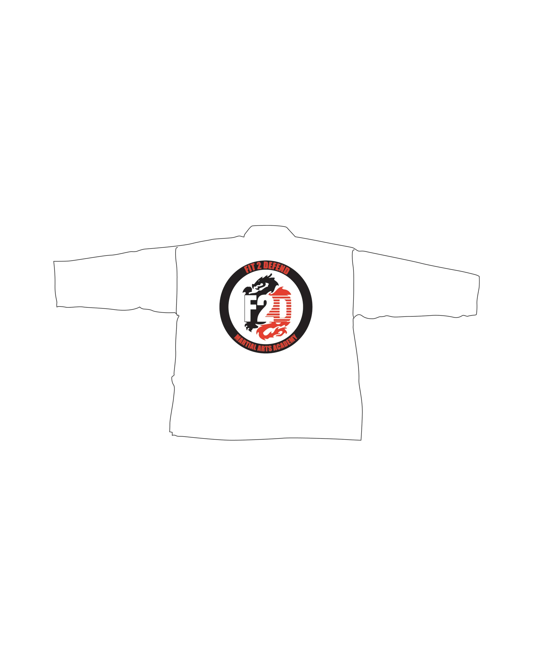 6oz Lightweight Student Jacket Custom, White