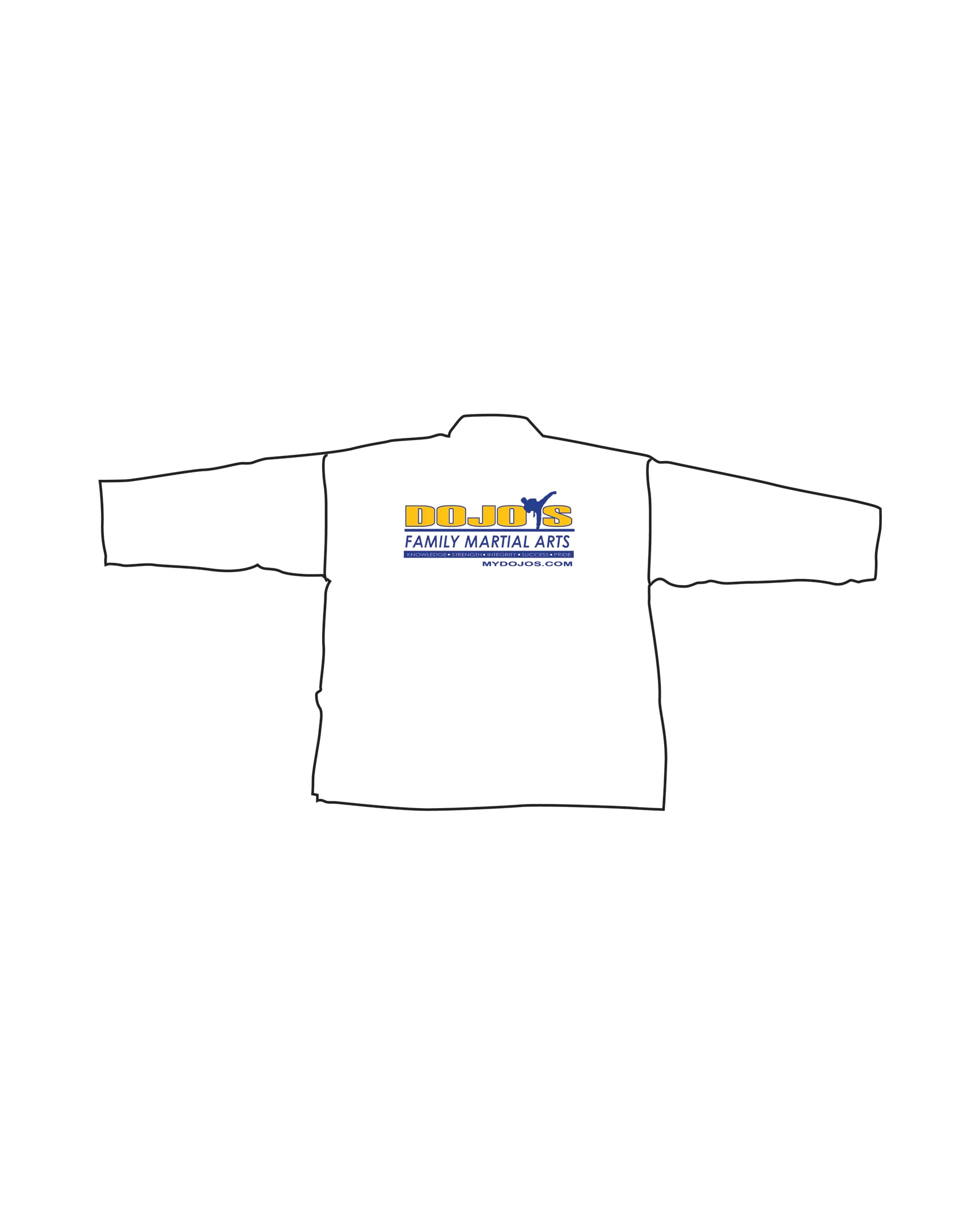 Student Elastic Uniform, White