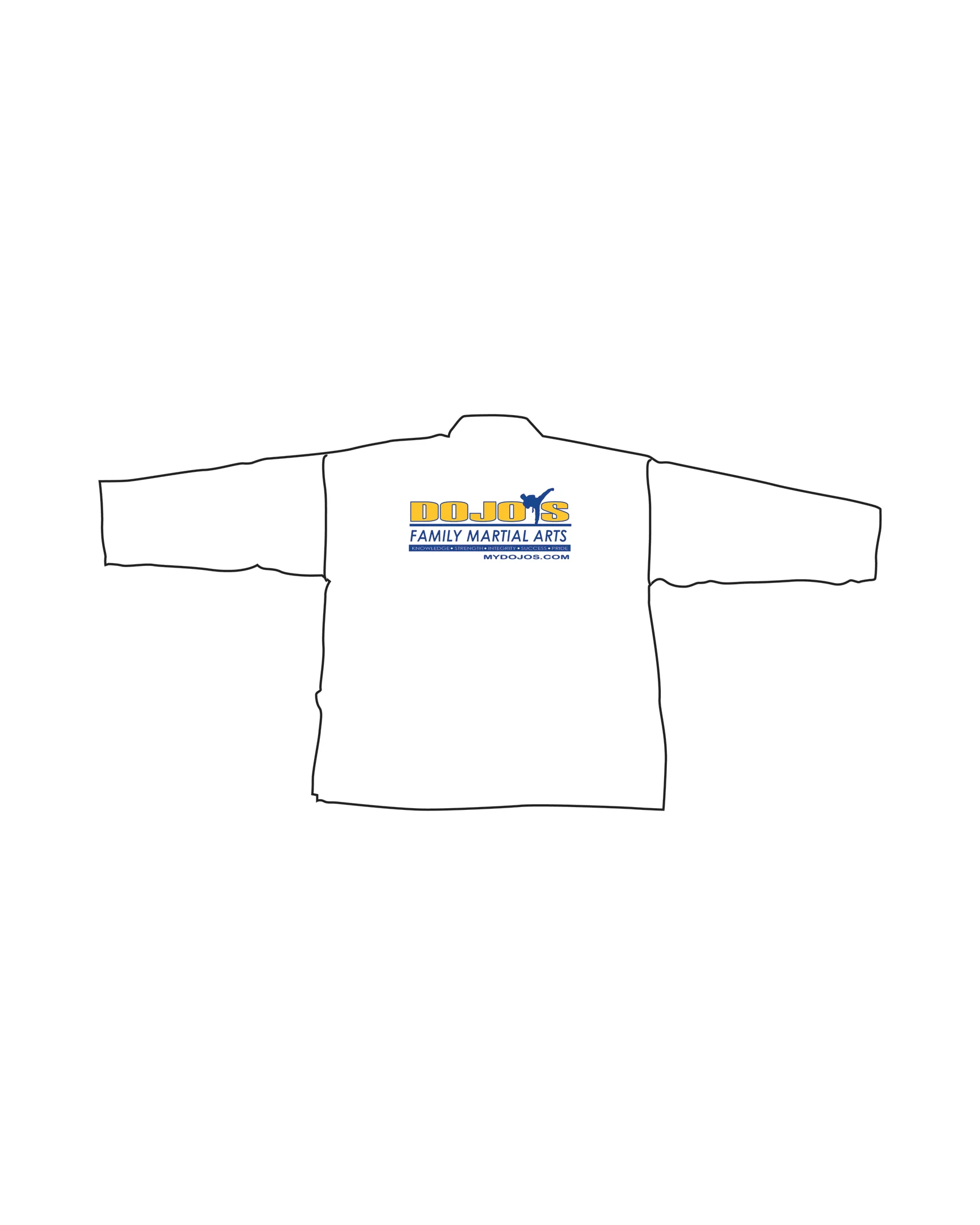 Student Elastic Uniform, White