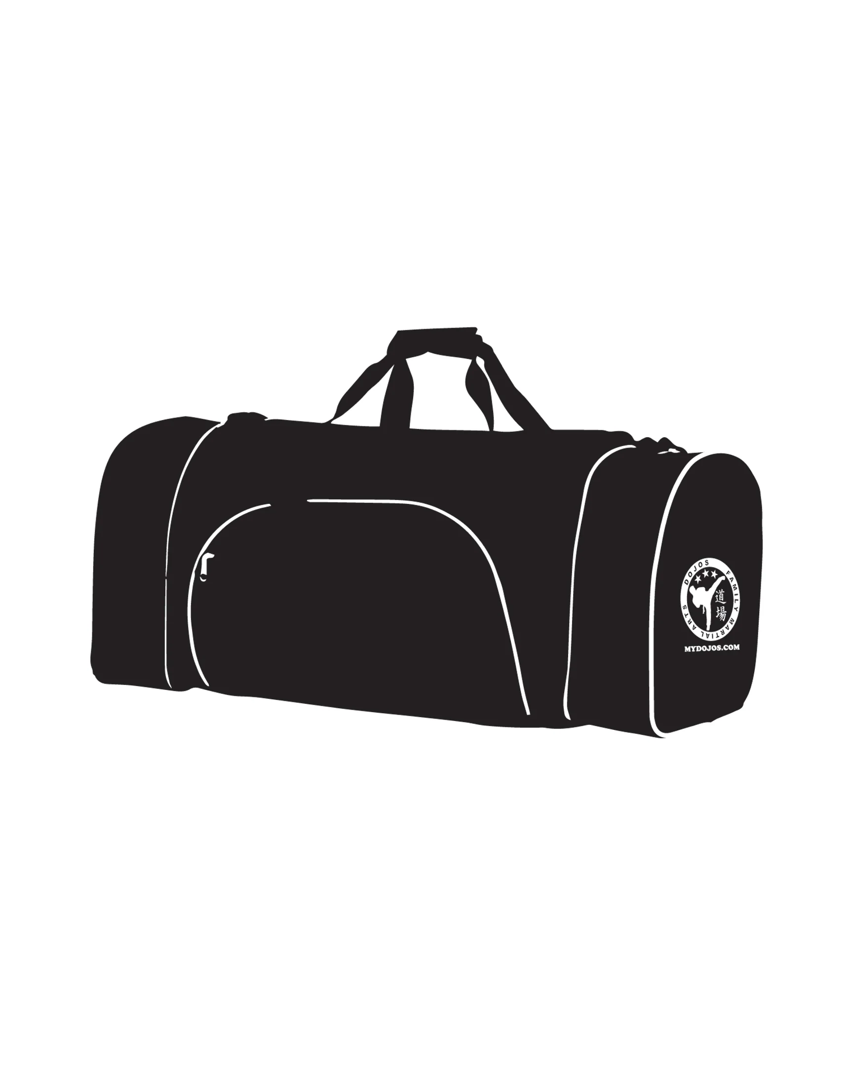 CUSTOM C GEAR DUFFLE BAG, Black/White
