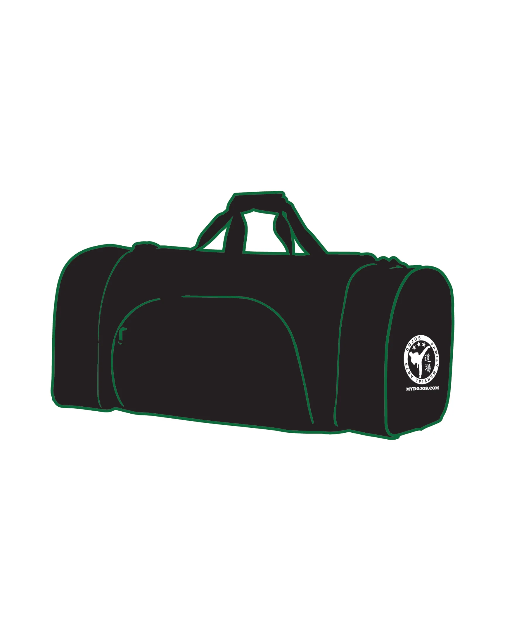 CUSTOM C GEAR DUFFLE BAG, Black/Green