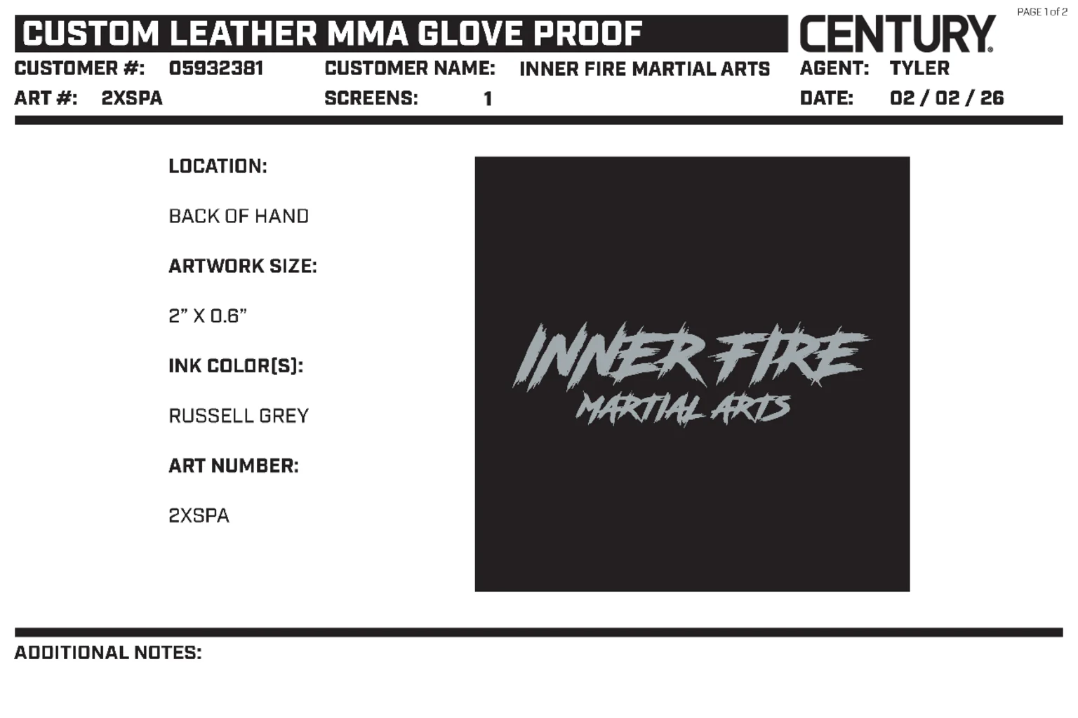 Custom Leather Mma Training Glove, Black - Image 2