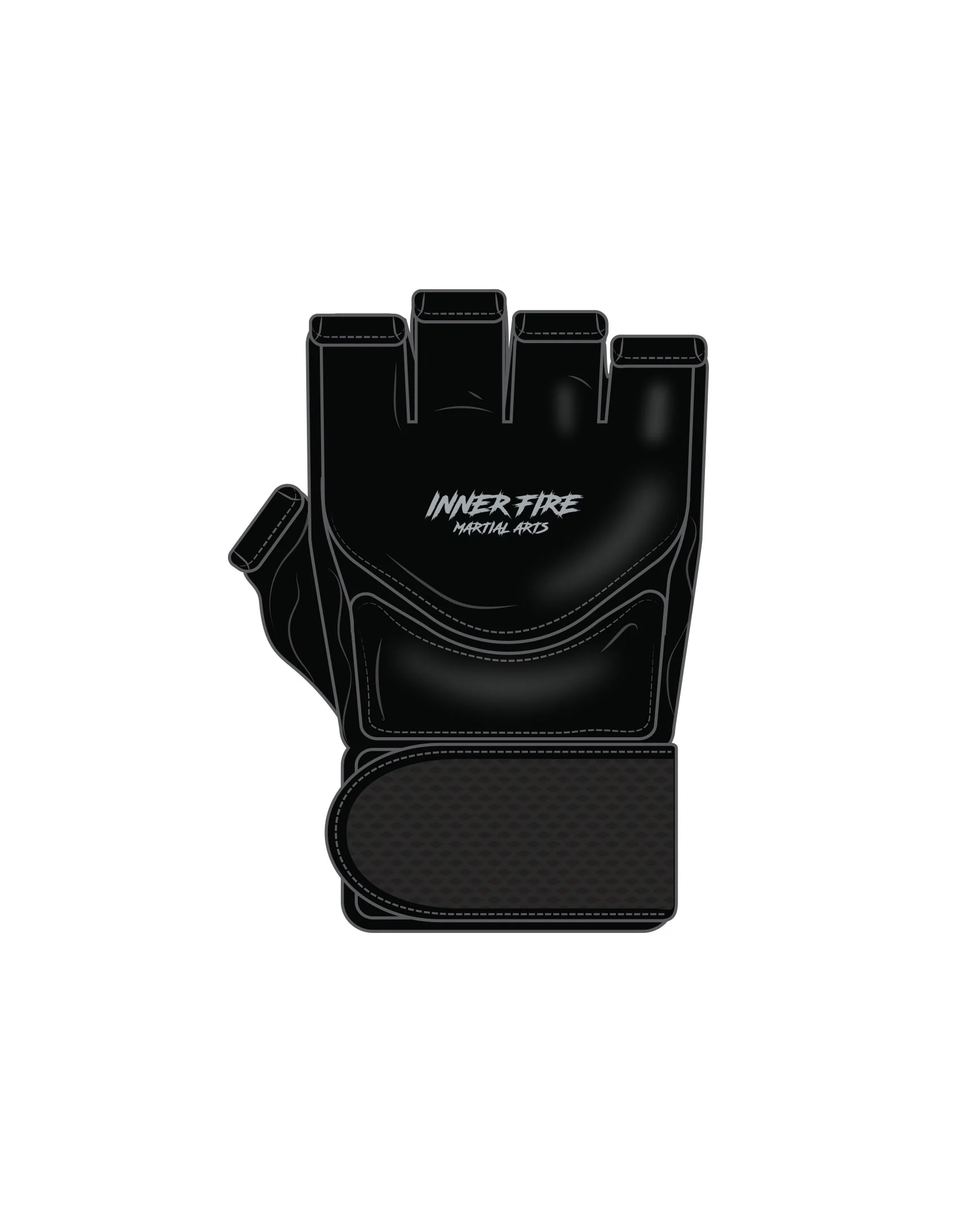 Custom Mma Open Palm Glove, Black