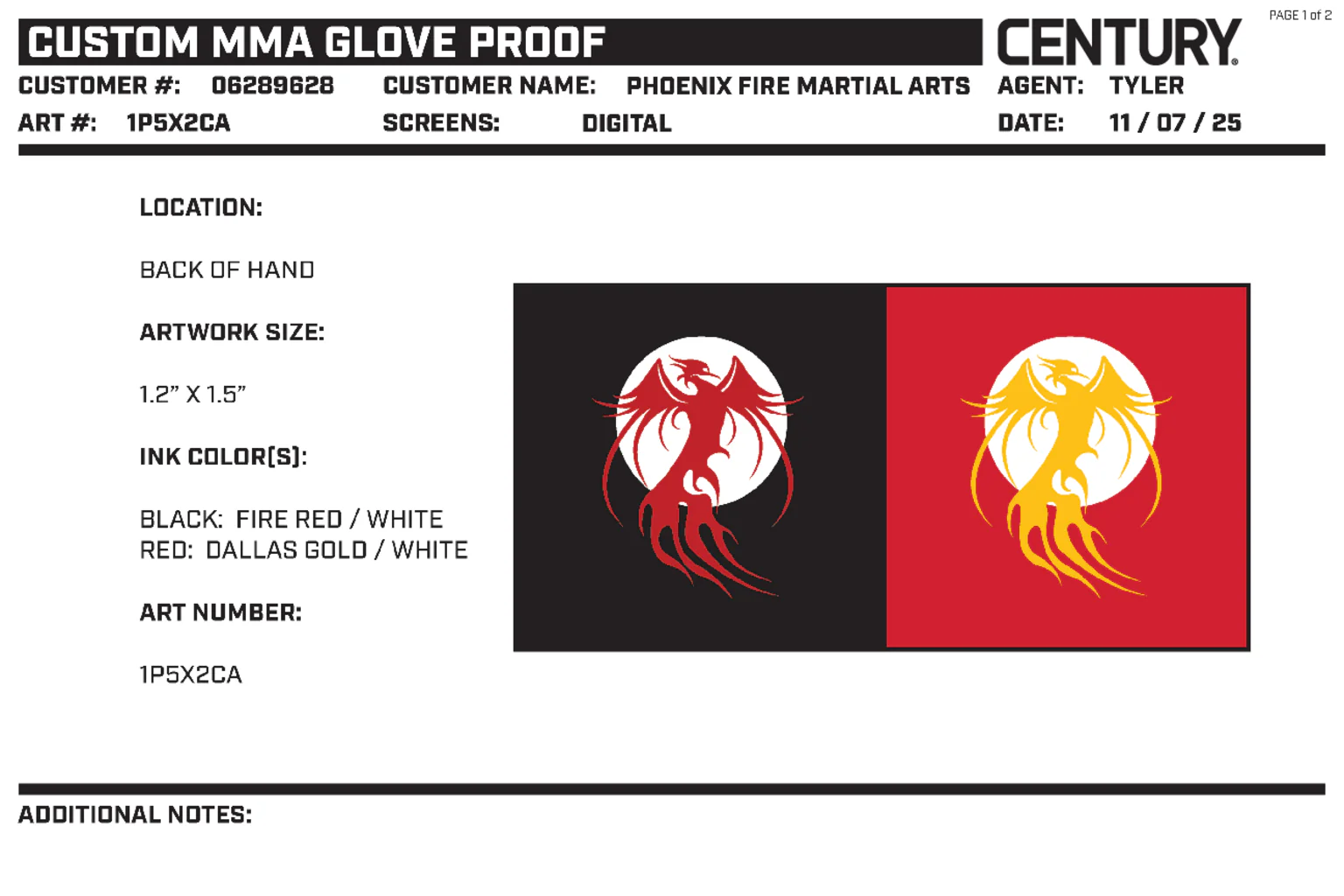Mma Glove Custom, Red - Image 2