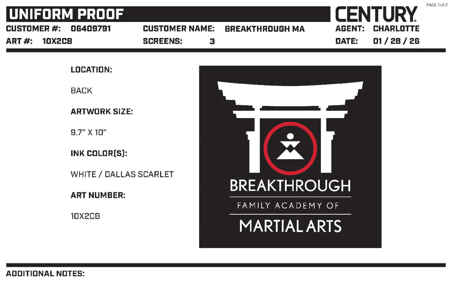 Student Elastic Uniform, Black - Image 2