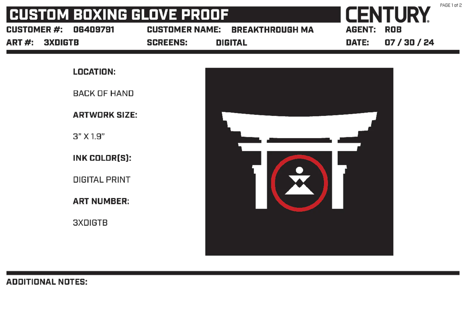 Custom Boxing Glove, Black - Image 2