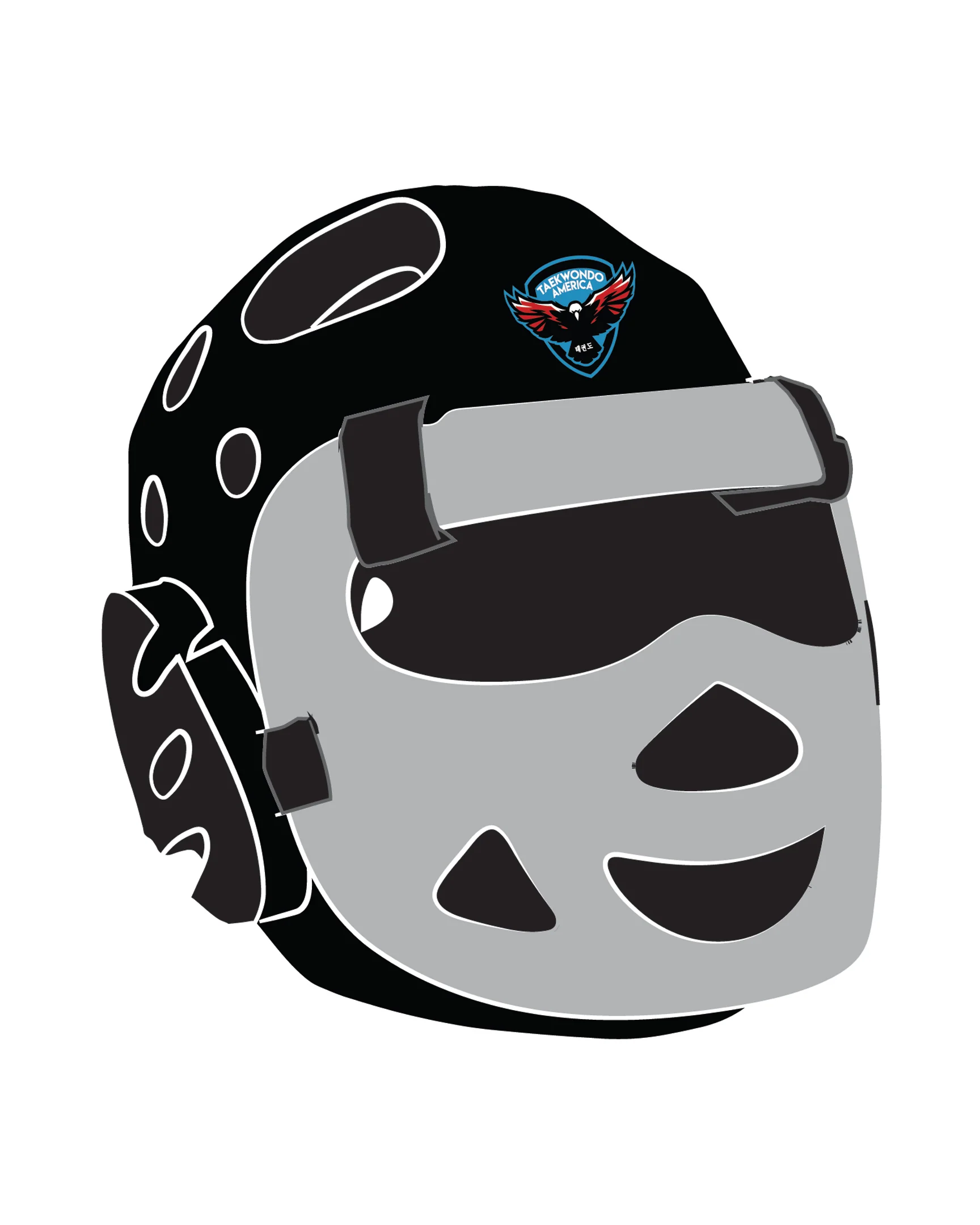 Headgear with shield Custom, Black
