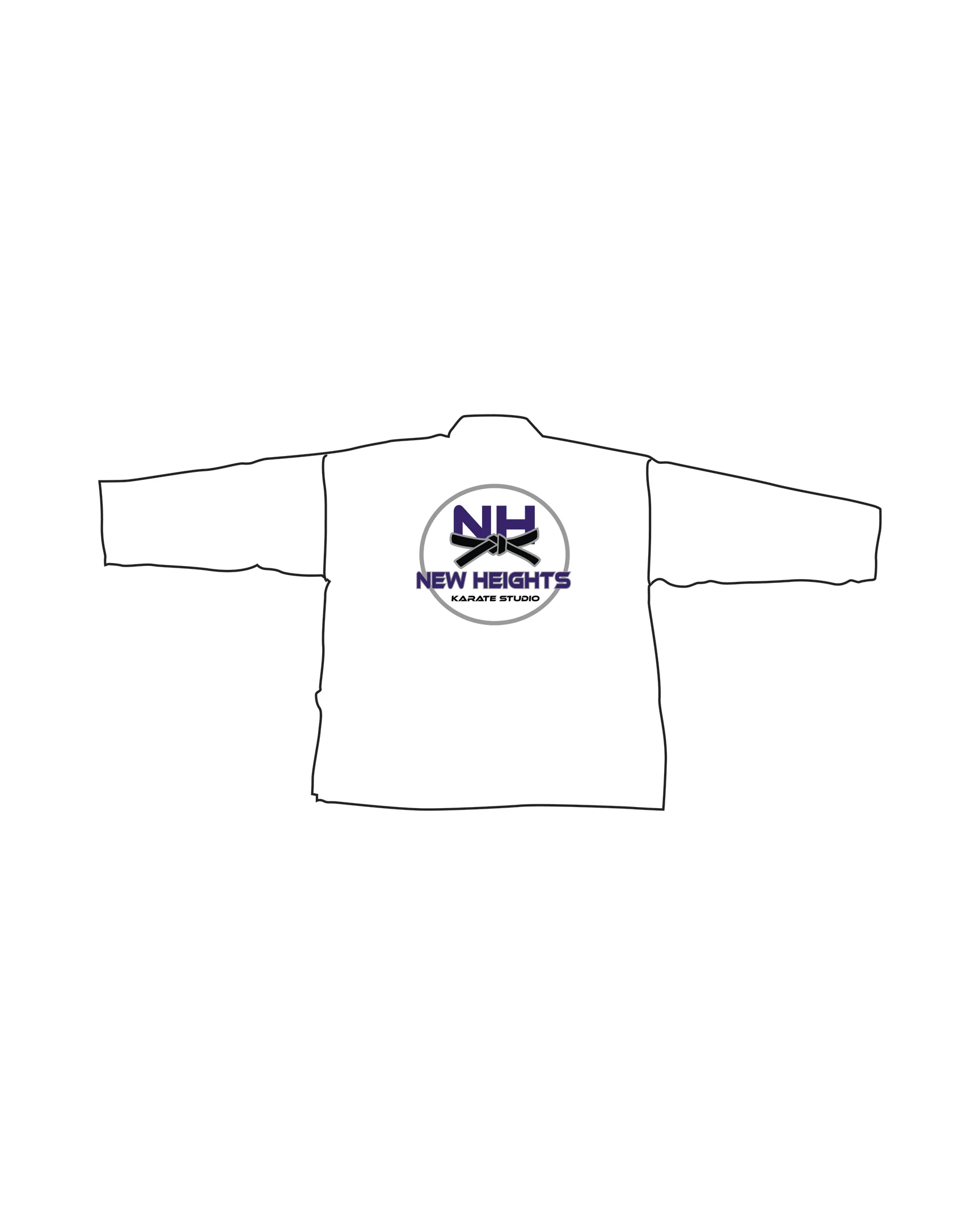 Student Elastic Uniform, White