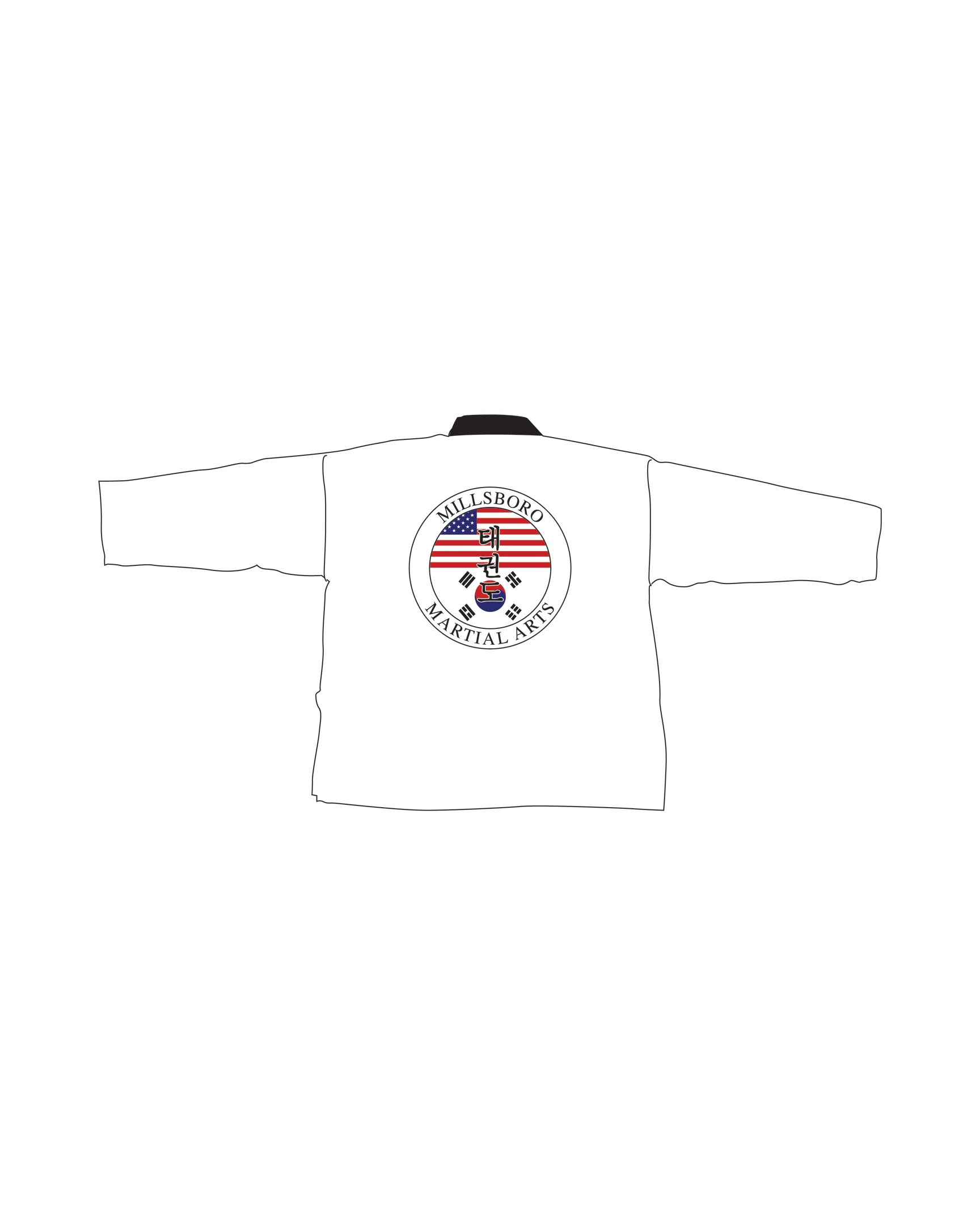 Tkd Student Uniform White, White/Black