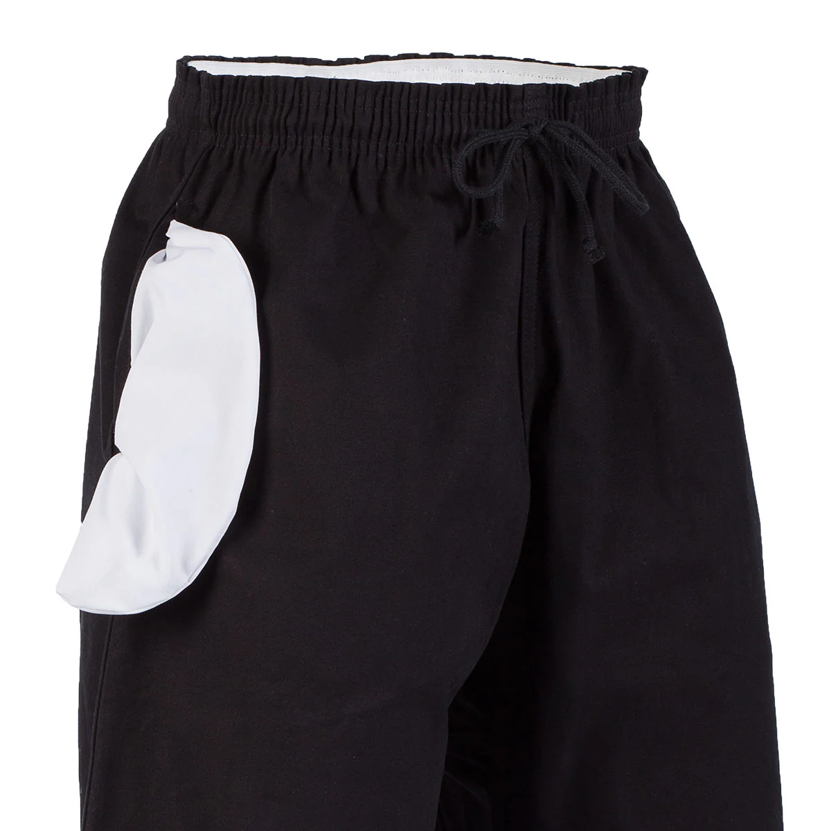 10 oz. Middleweight Brushed Cotton Elastic Waist Pants (Black) - Image 4