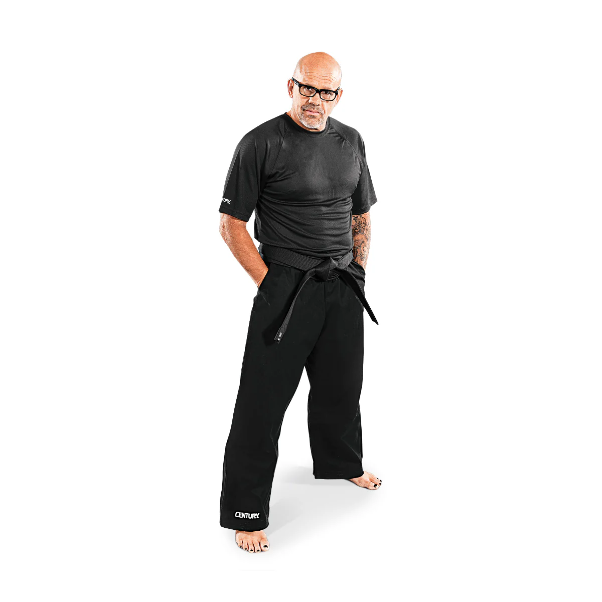 10 oz. Middleweight Brushed Cotton Elastic Waist Pants (Black) - Image 7