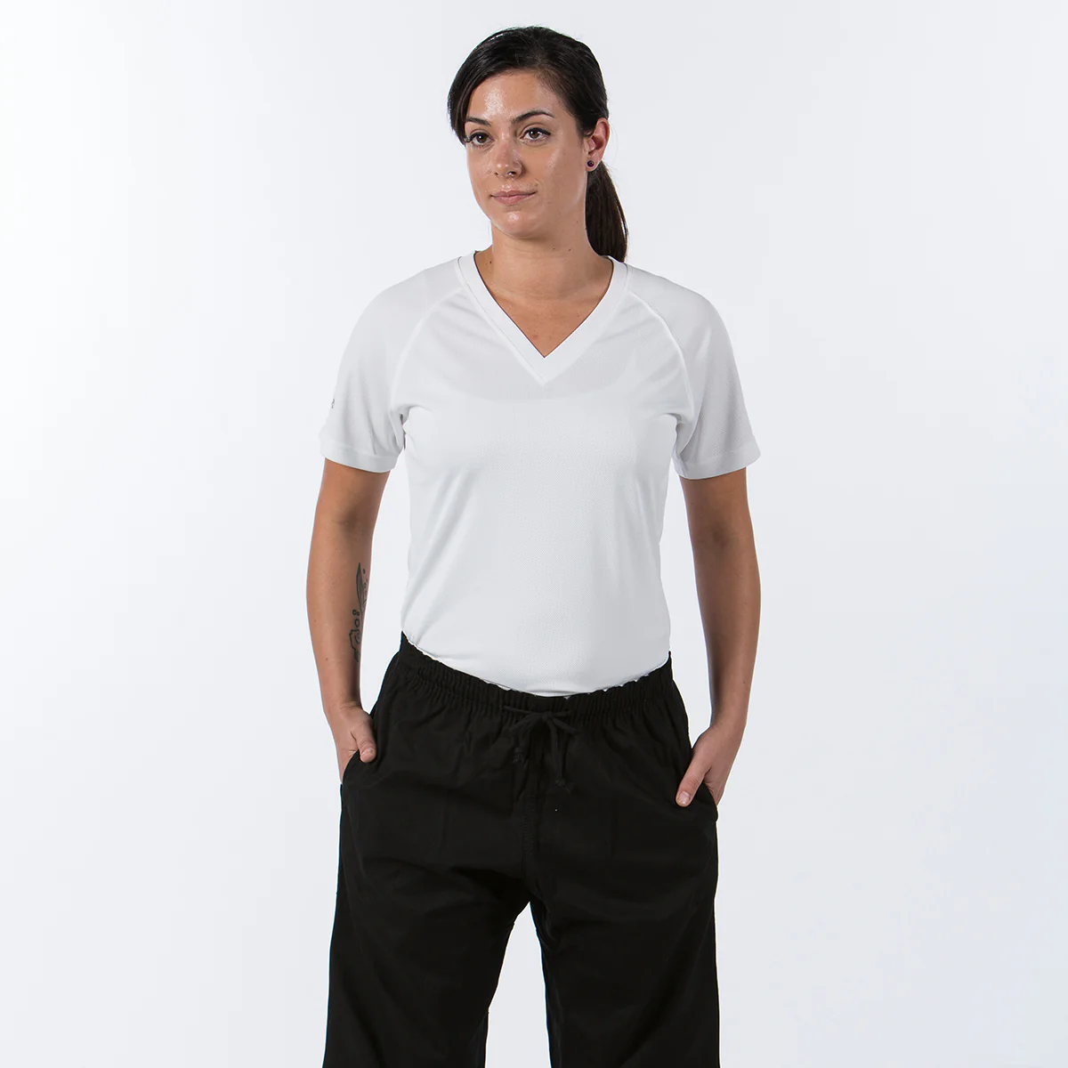 10 oz. Middleweight Brushed Cotton Elastic Waist Pants (Black) - Image 9
