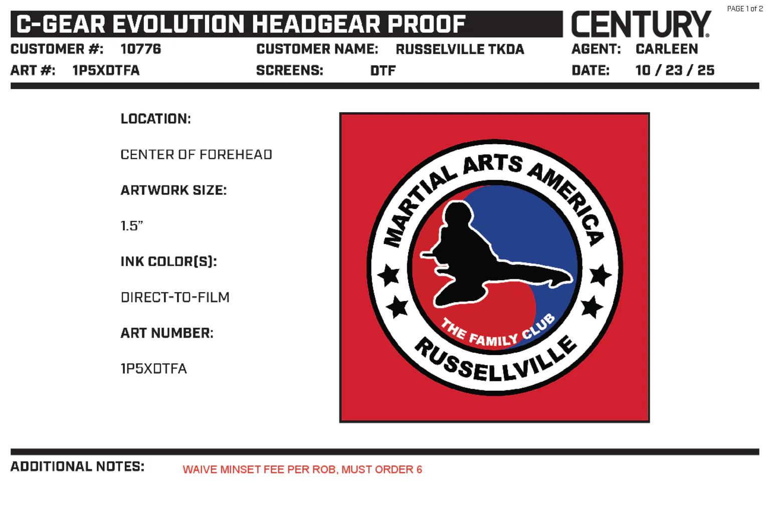 C-gear Evolution Headgear-custom, Red - Image 2