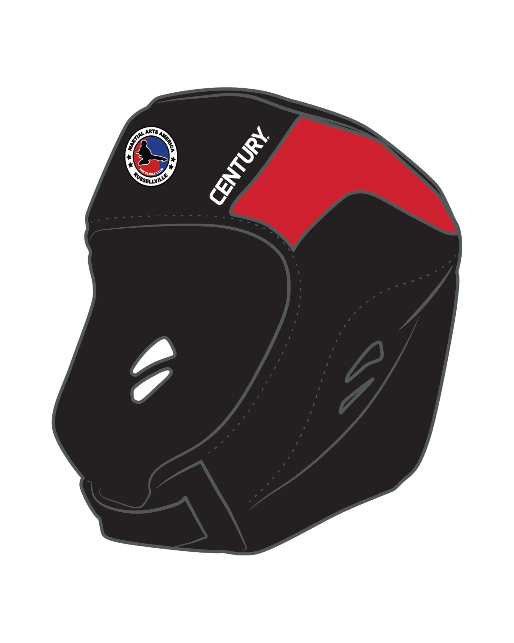 Determination Headgear Custom, Black/Red