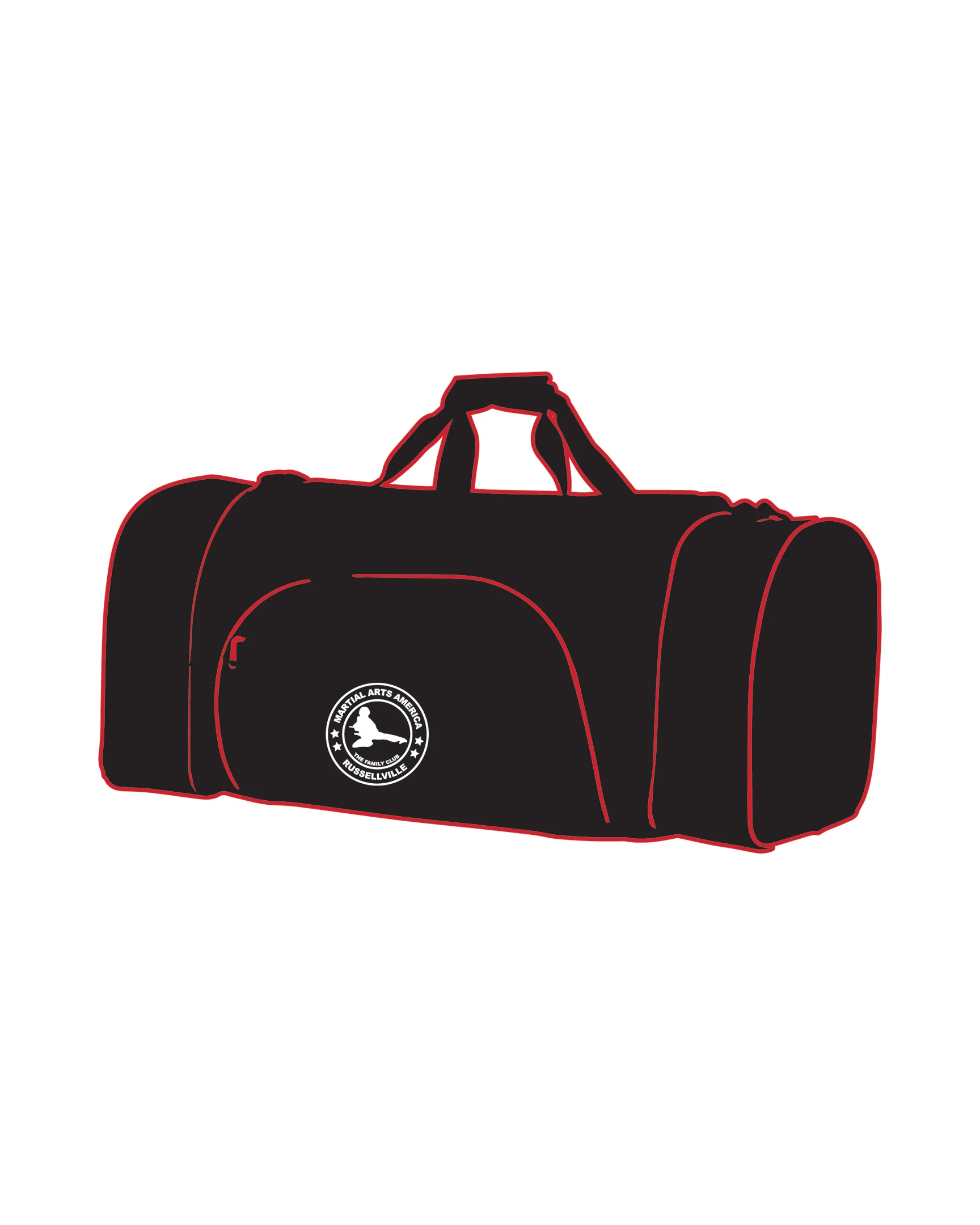 CUSTOM C GEAR DUFFLE BAG, Black/Red