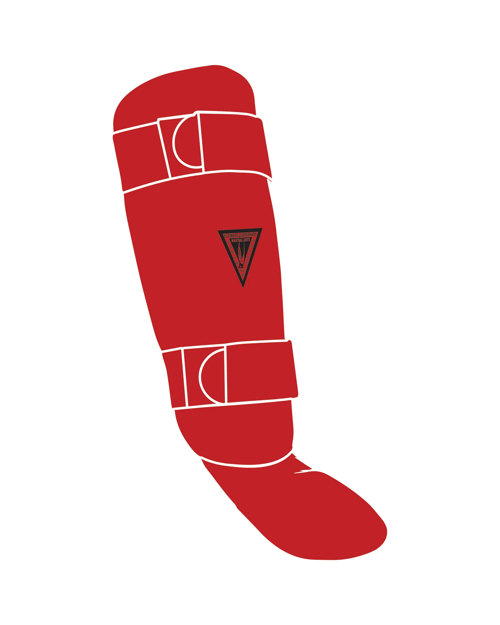 Custom Kize Shin Instep Guard, Red