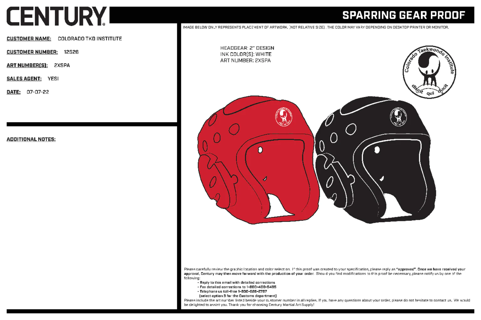 Century Headgear Custom, Red - Image 2