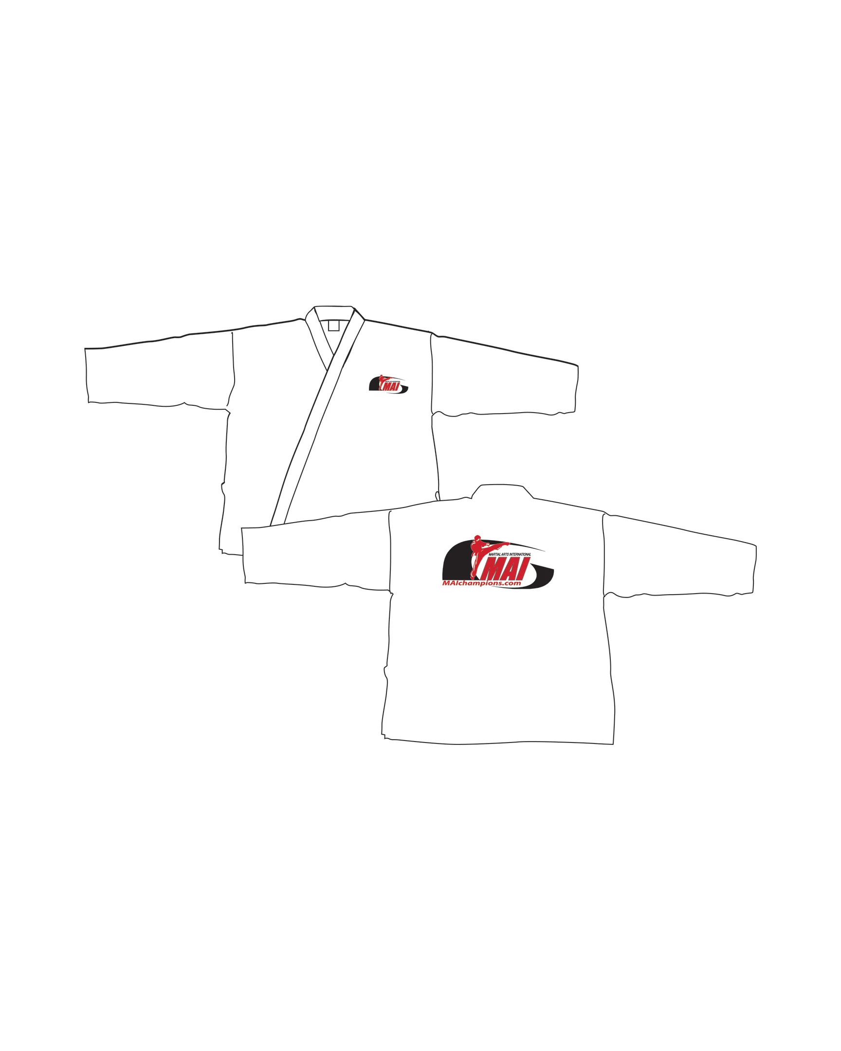 Student Elastic Uniform, White