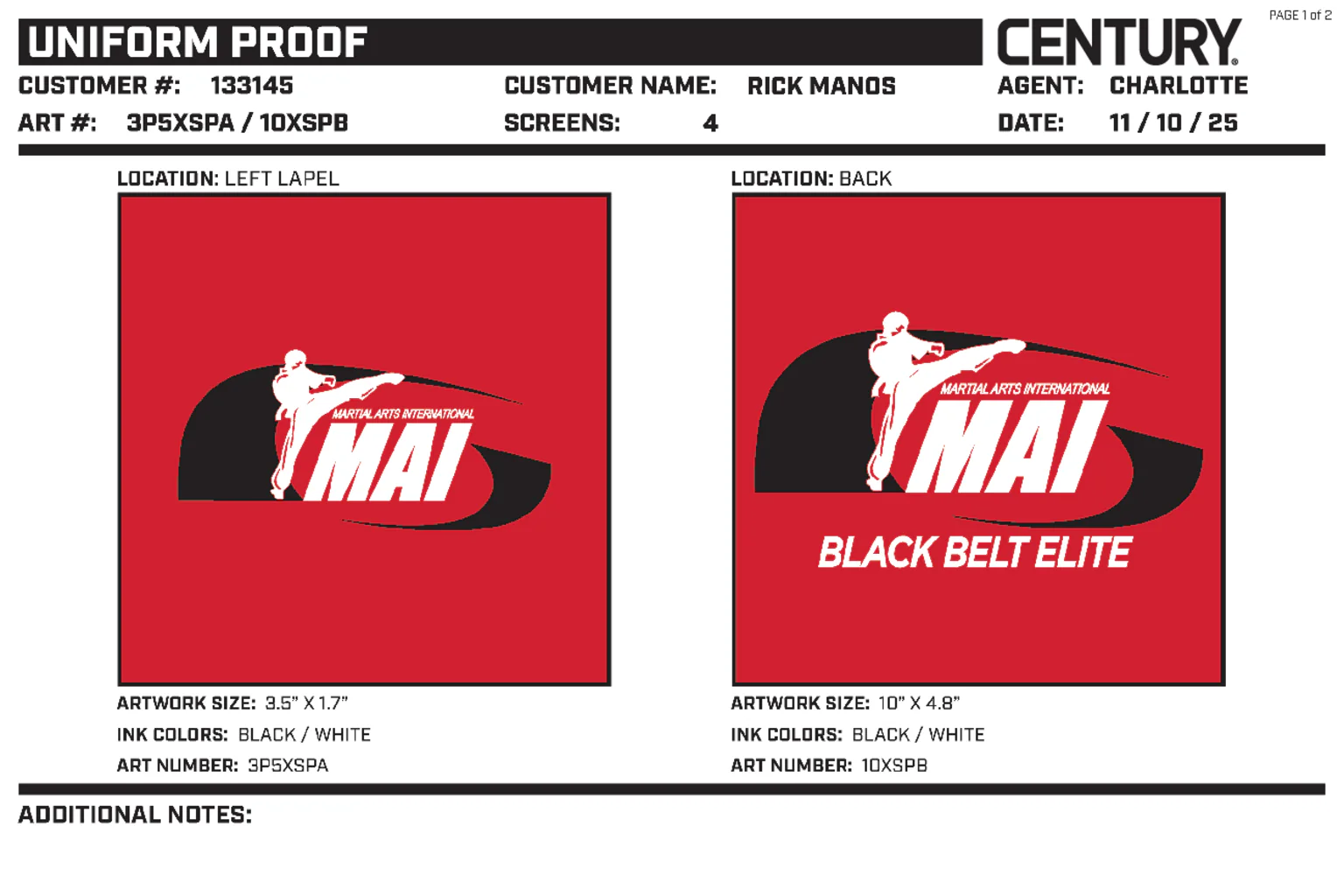 Student Elastic Uniform, Red - Image 2