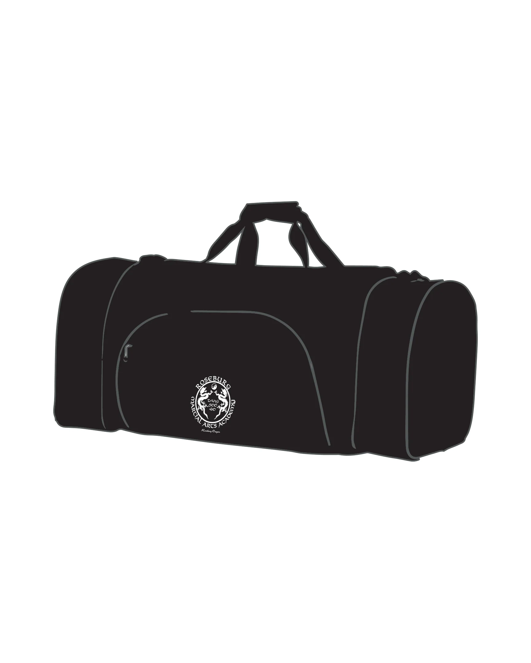 CUSTOM DUFFEL BAG BLACK, Black
