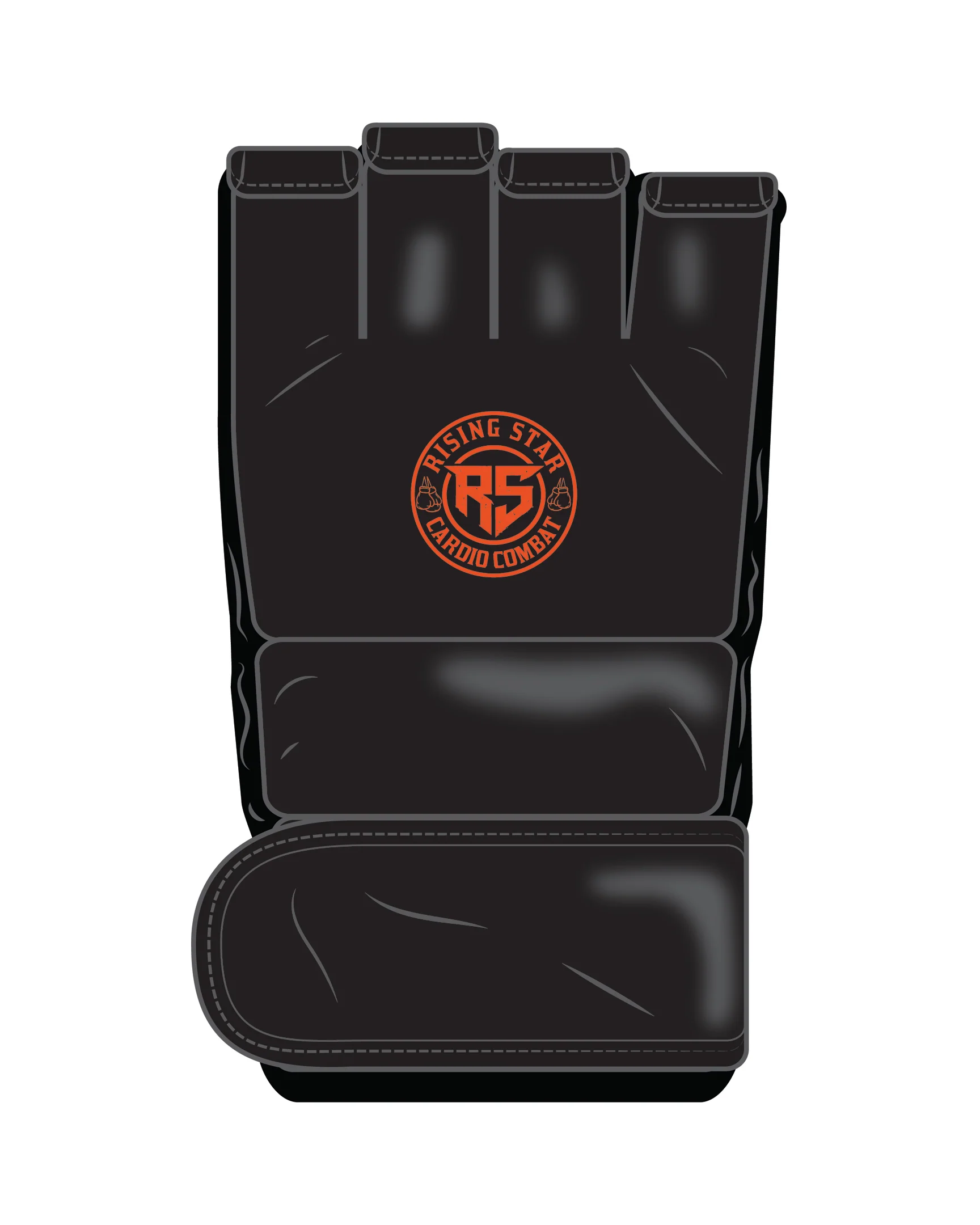 Custom Mma Open Palm Glove, Black