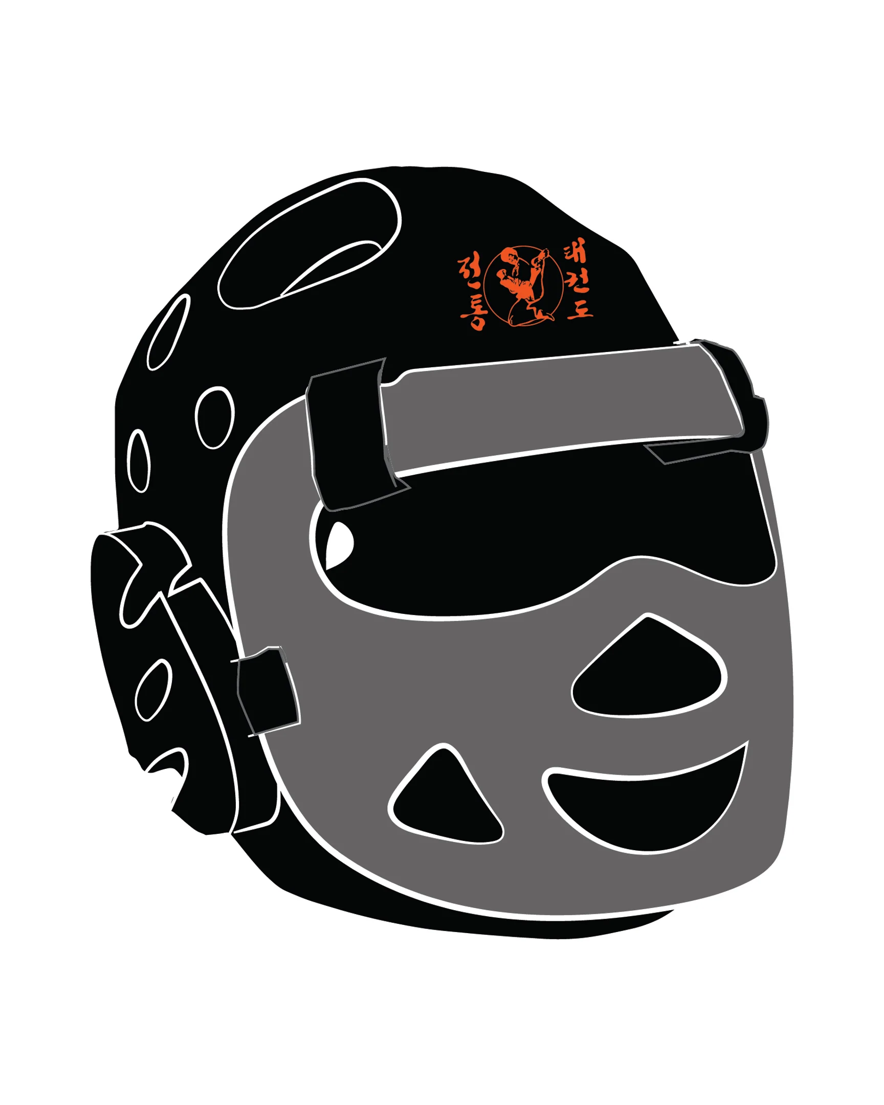 Headgear with shield Custom, Black
