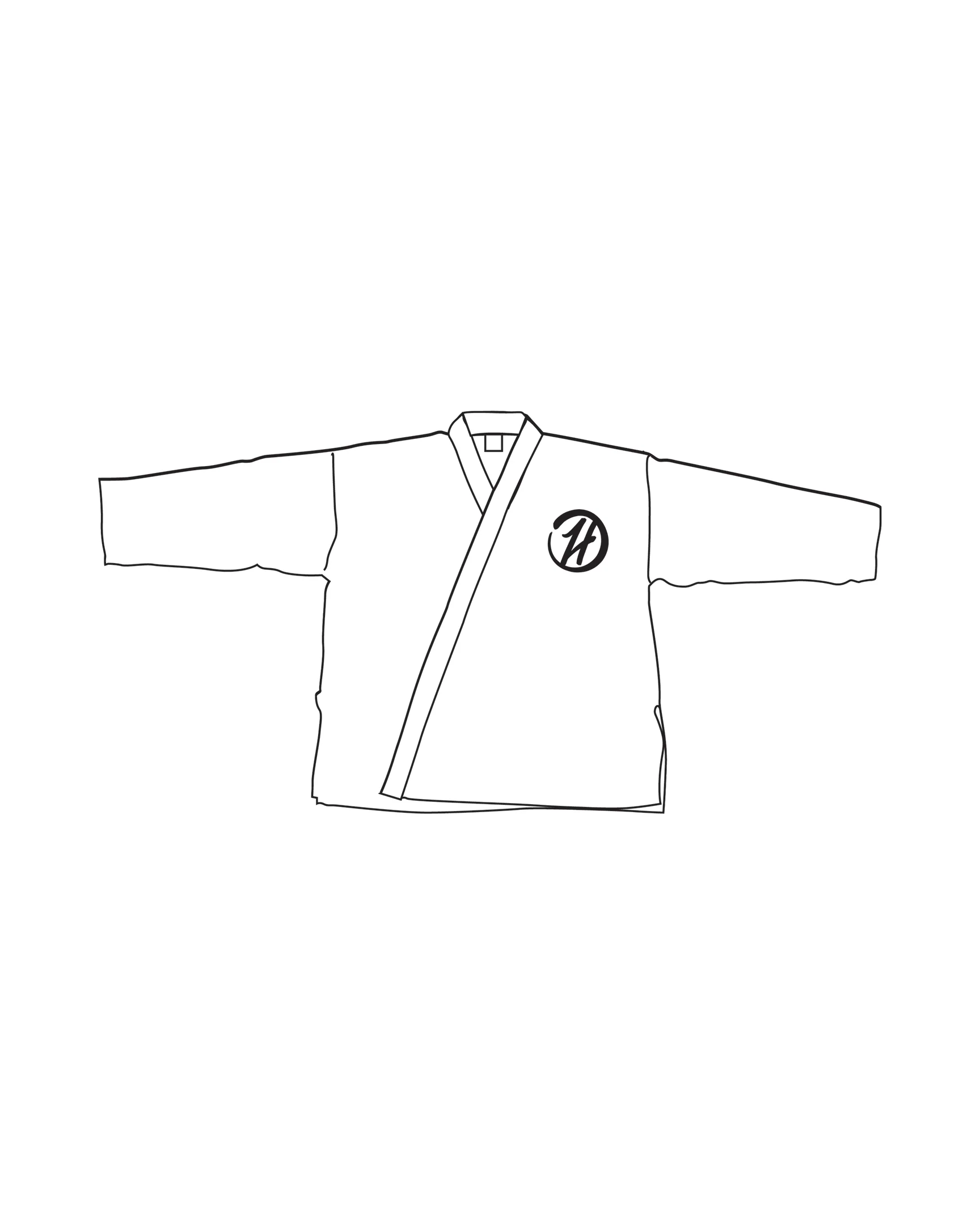 6oz Lightweight Student Jacket Custom, White - Image 2