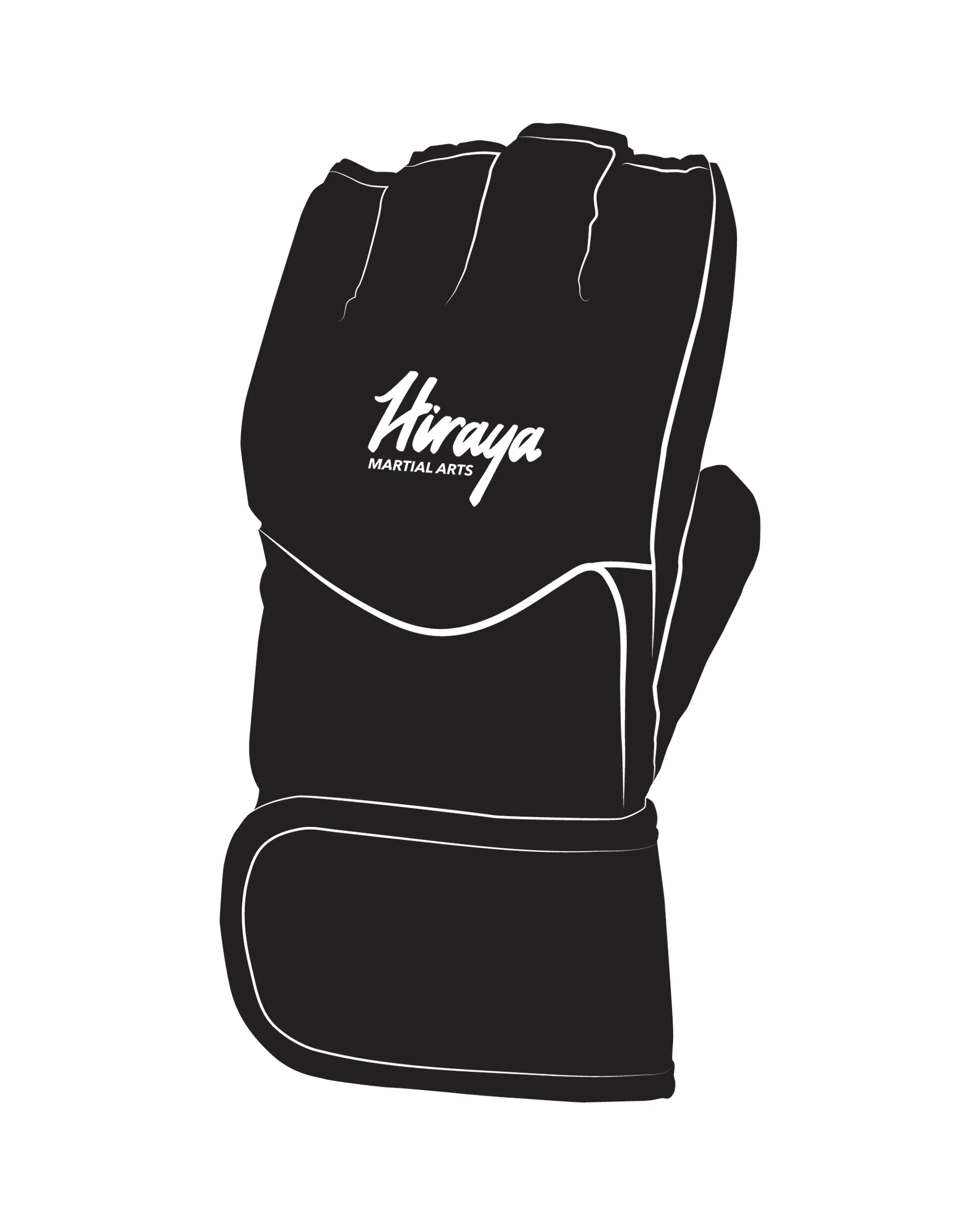 Custom Mma Open Palm Glove, Black