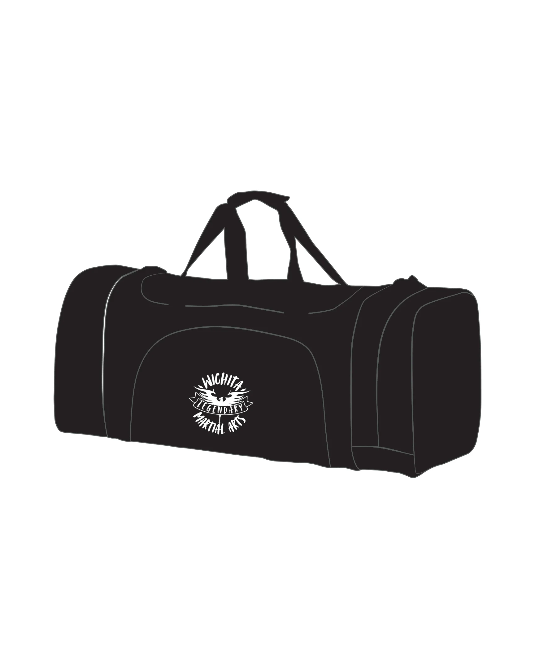 CUSTOM DUFFEL BAG BLACK, Black